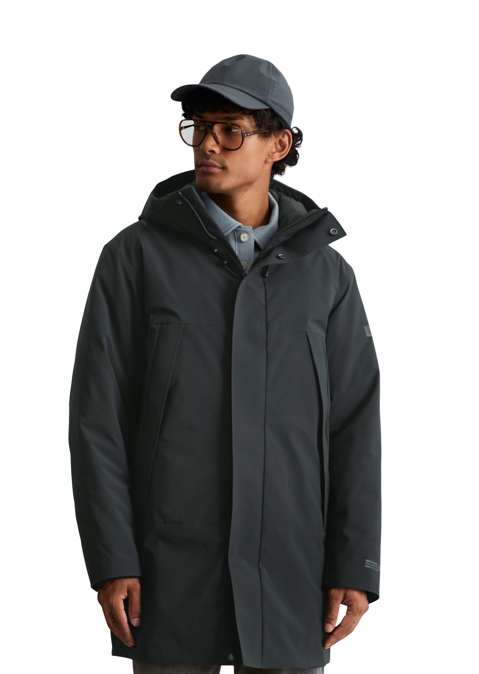 Image of Marc OPolo DENIM Parka mit Kapuze regular mit leichter Wattierung