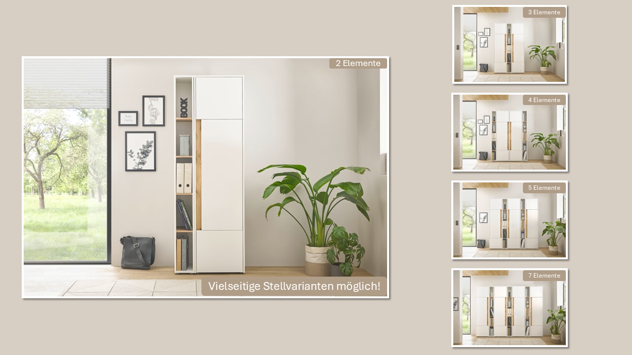 INOSIGN Büromöbel-Set »CiTY/GiRON«, (Set, 5 tlg.), Home Office