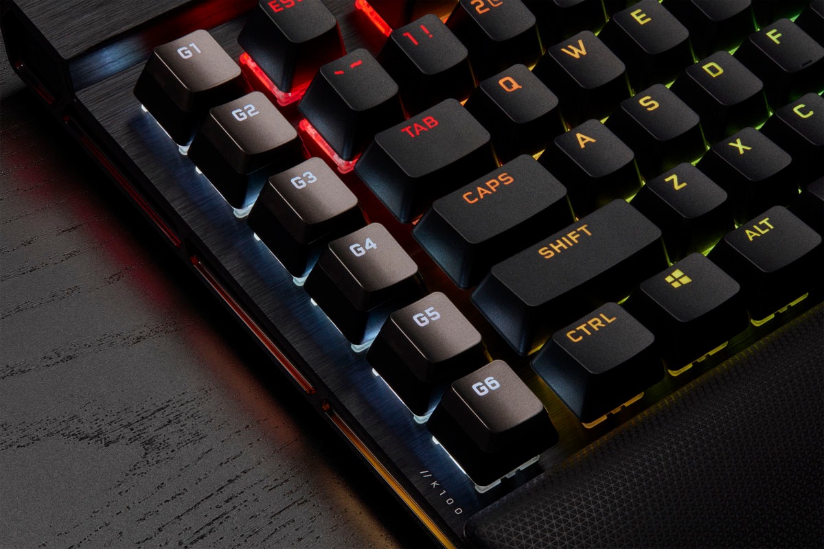 Corsair Gaming-Tastatur »Corsair K100 RGB«, (Handgelenkauflage-Multimedia-Tasten-programmierbare G-Tasten)