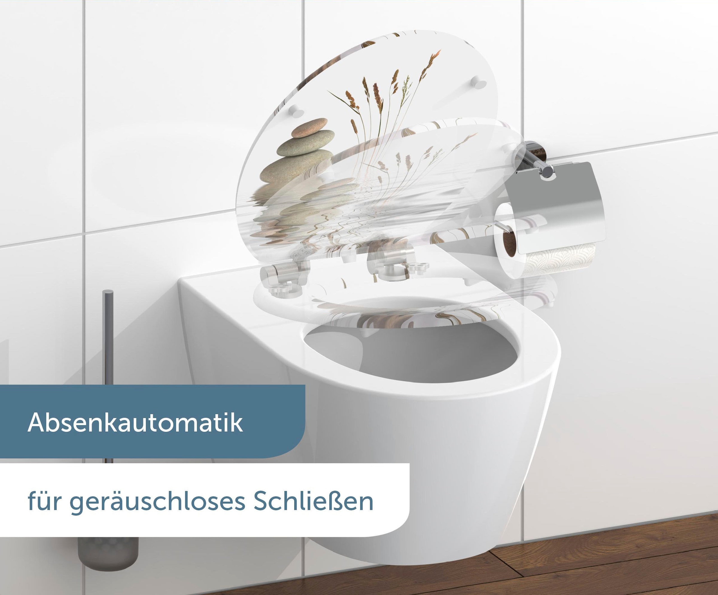 Schütte WC-Sitz »Balance«, mit Absenkautomatik und Holzkern, MDF