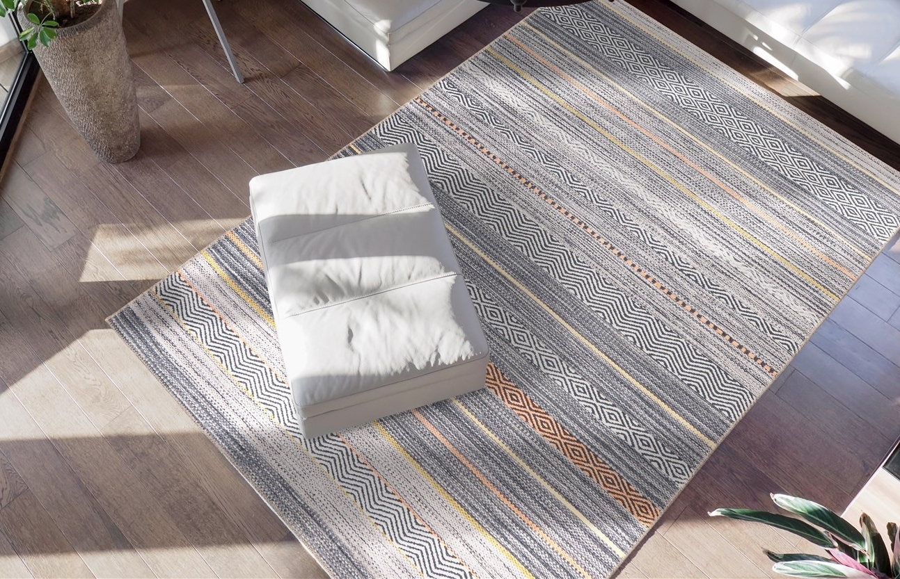 Image of me gusta Teppich "Faye 1125" rechteckig 6 mm Höhe Flachgewebe, gedrucktes Motiv, Wohnzimmer, Esszimmer