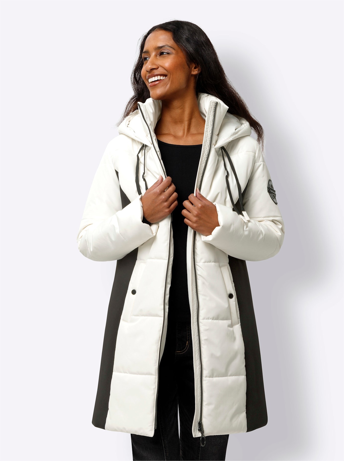 heine Langjacke mit Kapuze