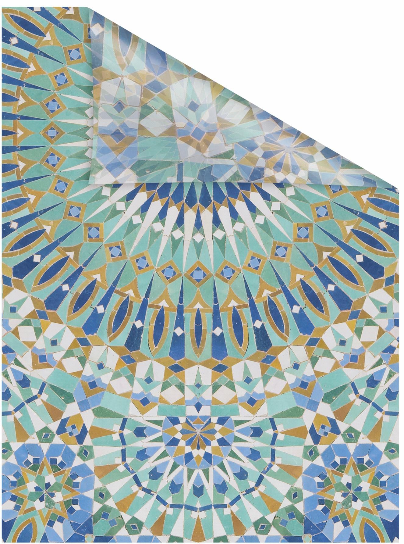 Image of LICHTBLICK ORIGINAL Fensterfolie "Orientalische Muster" 1 Stk. blickdicht strukturiert Klebepunkte selbstklebend, Sichtschutz