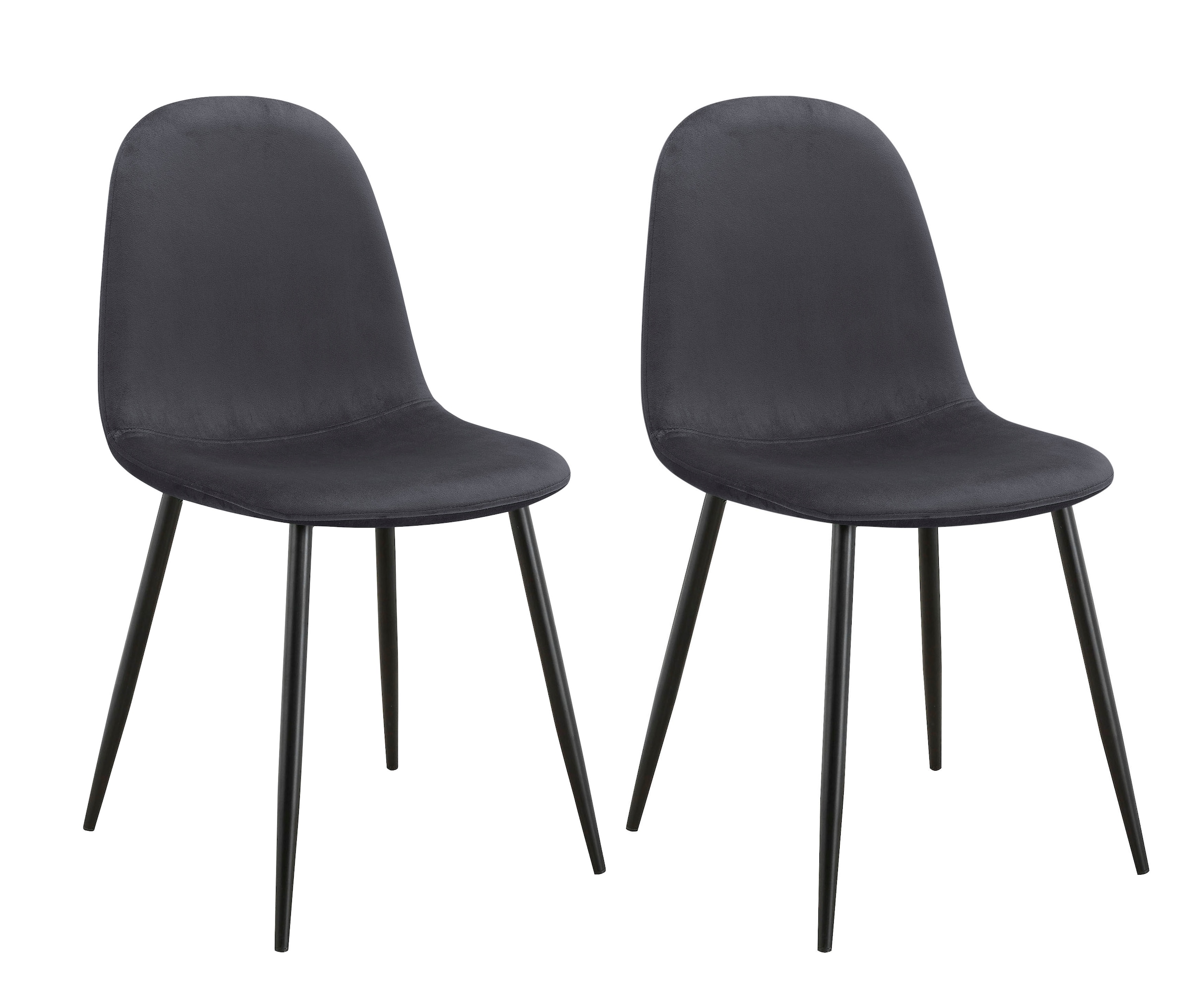 Leonique Esszimmerstuhl »Eadwine, TOPSELLER! Stuhl, Küchenstuhl, 4-Fuss Stuhl«, (Set), 1 St., Samtvelours, Polsterstuhl mit Metallgestell, im 1er. 2er und 4er Set erhältlich