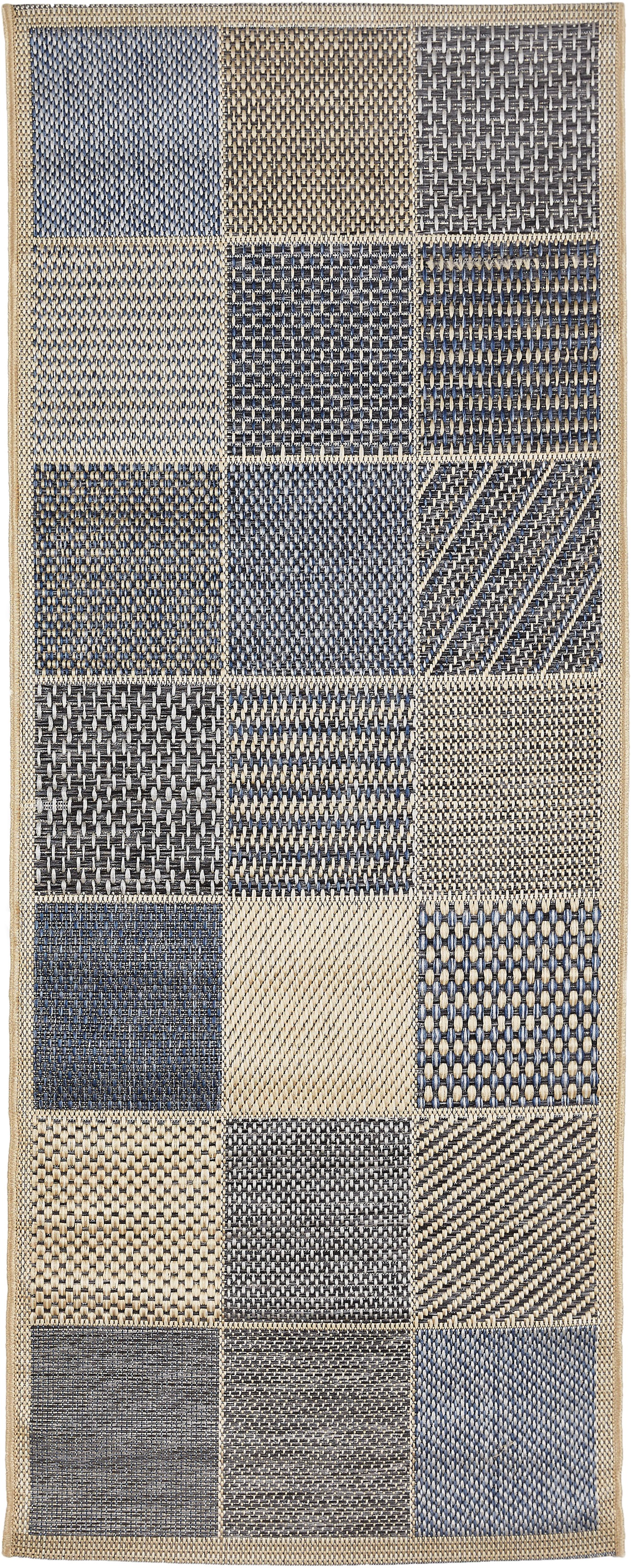 Image of Andiamo Läufer »Clyde 2«, rechteckig, 5 mm Höhe, Flachgewebe, Patchwork Design, In- und Outdoor geeignet, ideal in Diele & Flur bei Ackermann Versand Schweiz