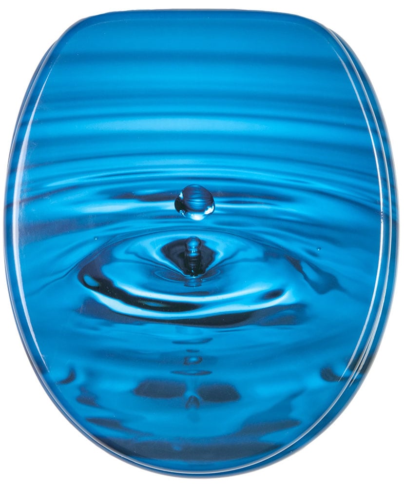 Sanilo Set d'accessoires de salle de bain »Wassertropfen« bestehend aus WC-Sitz, Badteppich, Stöpsel, Seifenspender, WC-Bürste