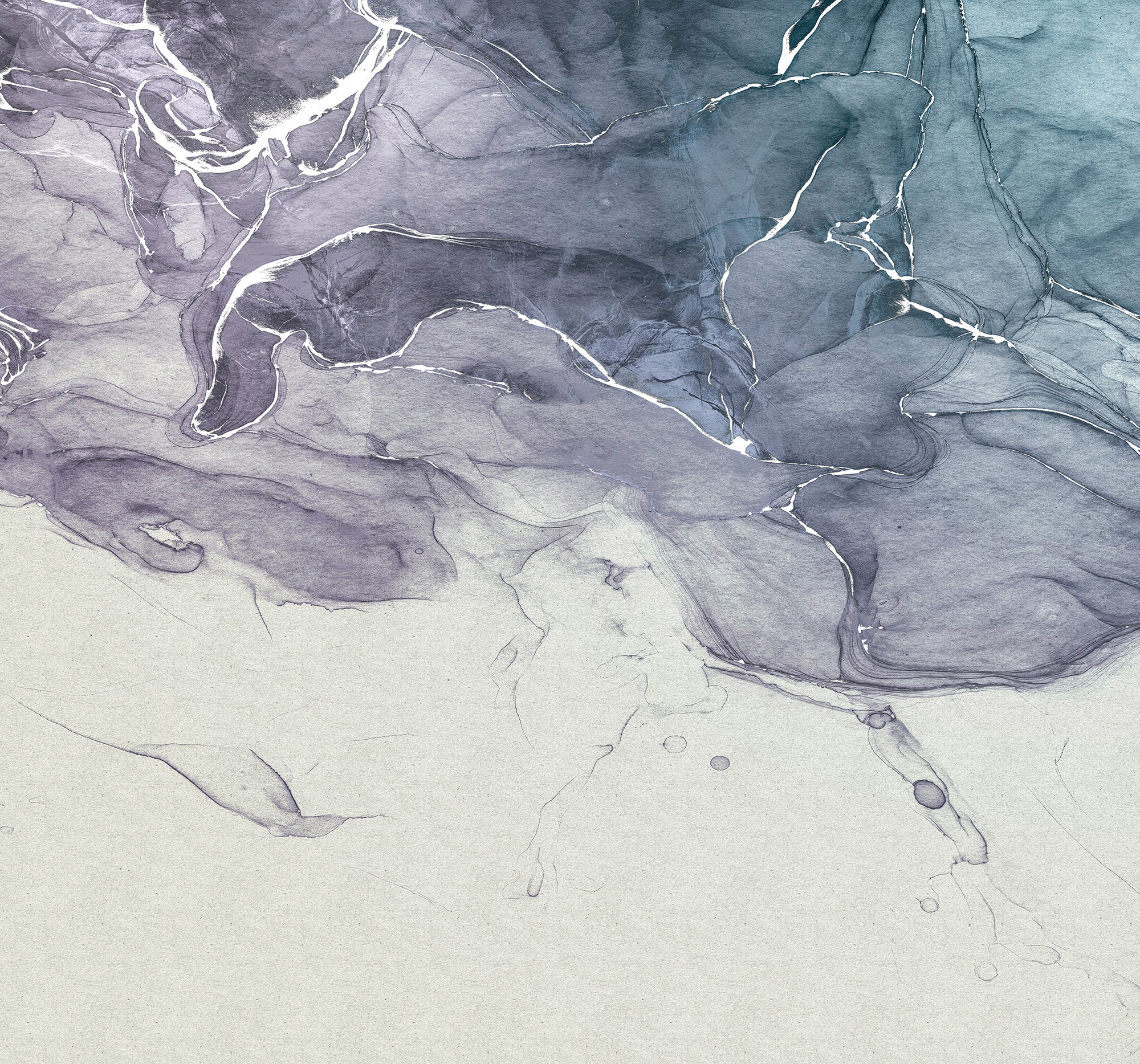 Image of Komar Vliestapete "Digitaldruck Vlies - Ink Blue Fluid - Grösse 300 x 280 cm" bedruckt glatt Wohnzimmer, Schlafzimmer