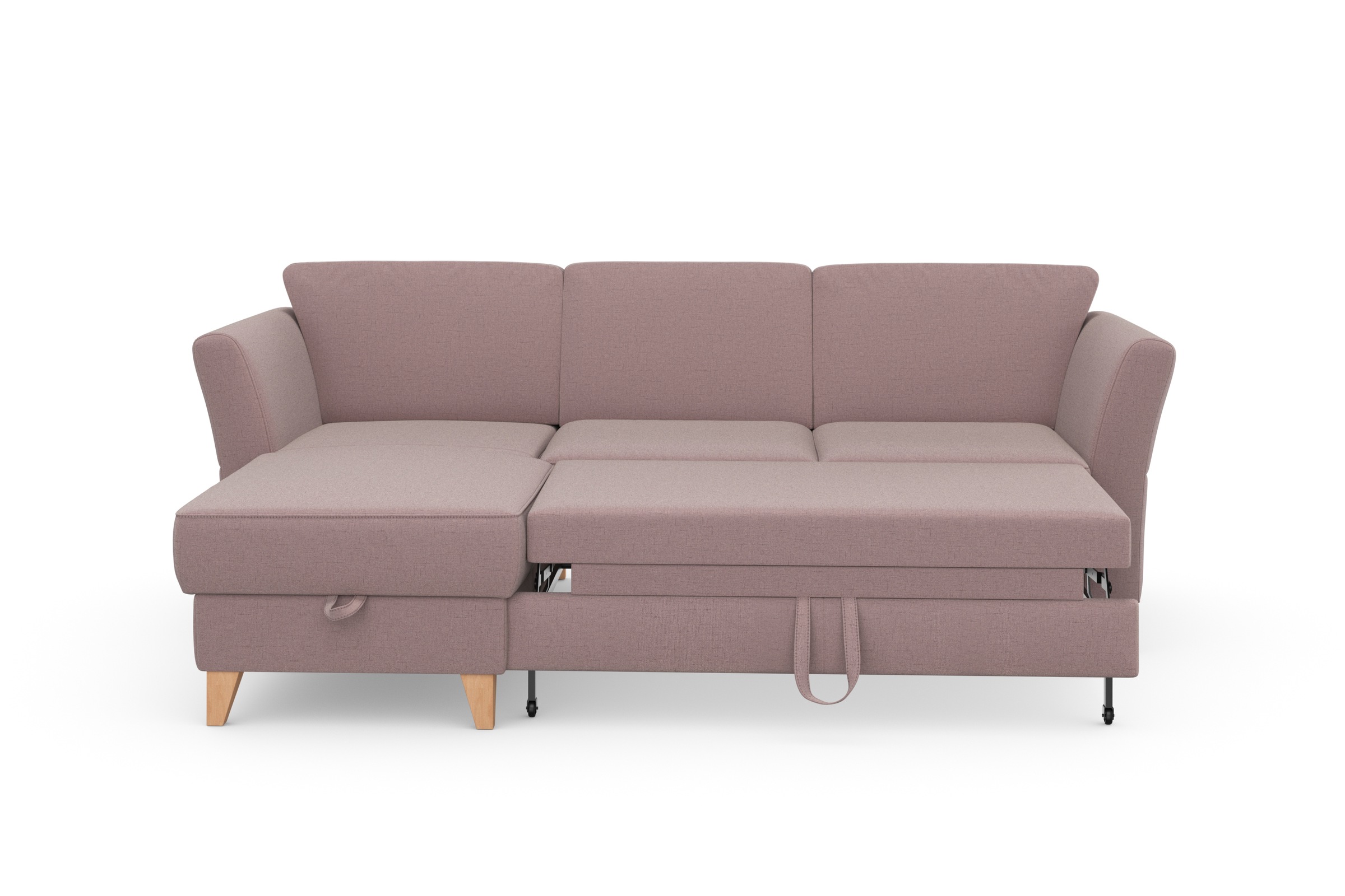 sit&more Ecksofa »Visby L-Form«, Wahlweise mit Bettfunktion und Bettkasten, frei im Raum stellbar
