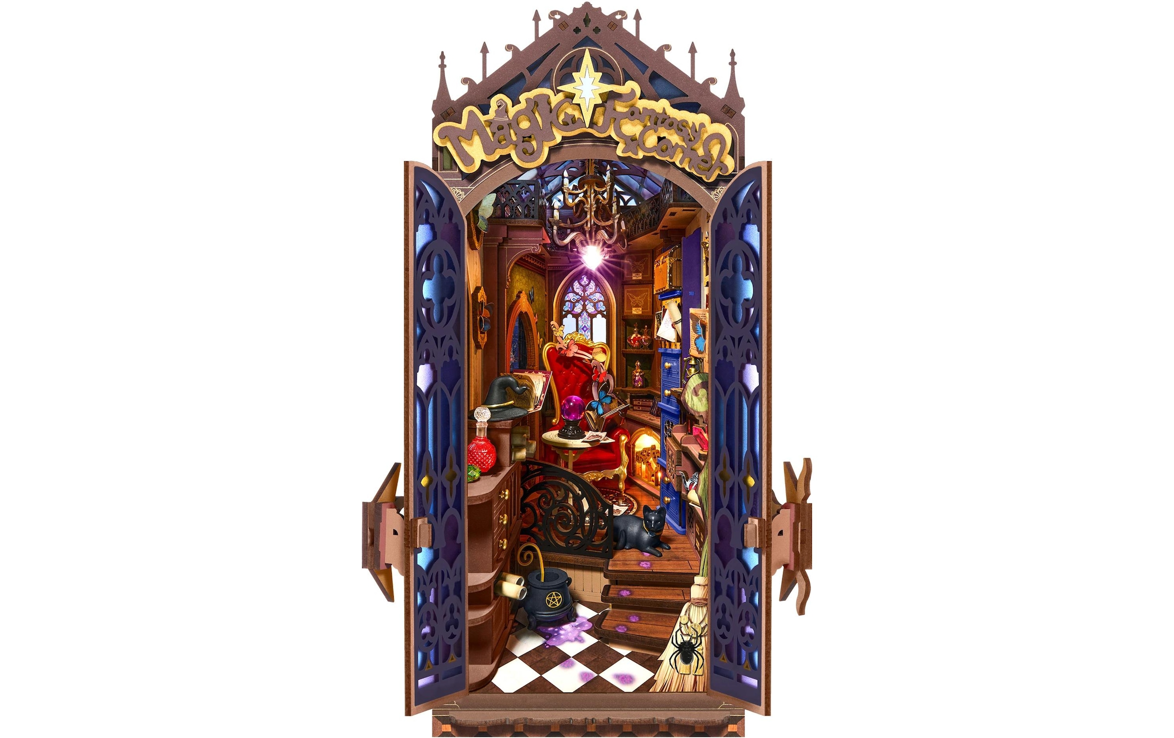Image of Modellbausatz "Rolife Magic Fantasy Corner Holzbausatz Diorama" 185 Stk. tlg.