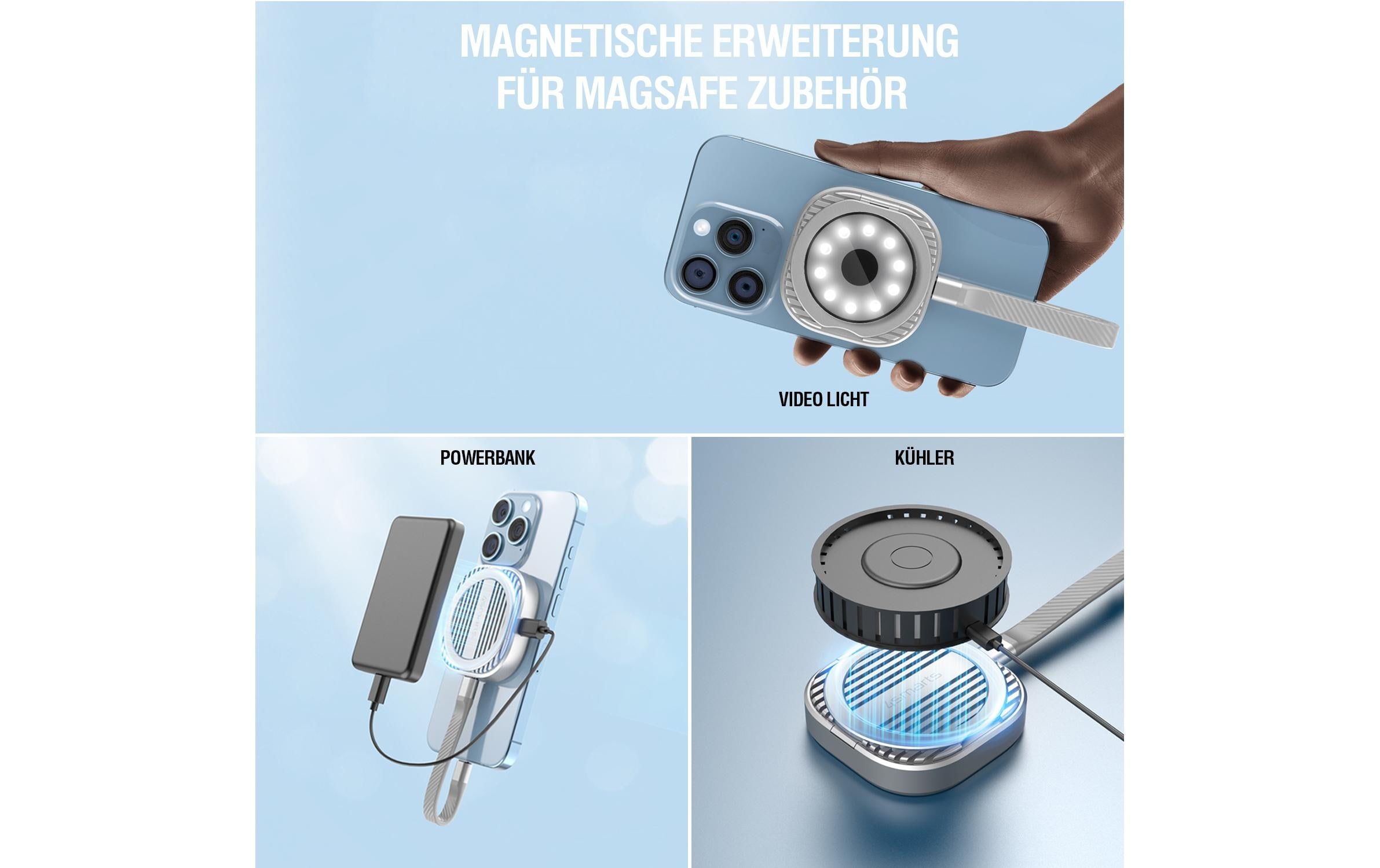 4smarts Magnet »Kickstand MagSafe-kompatibel grau«