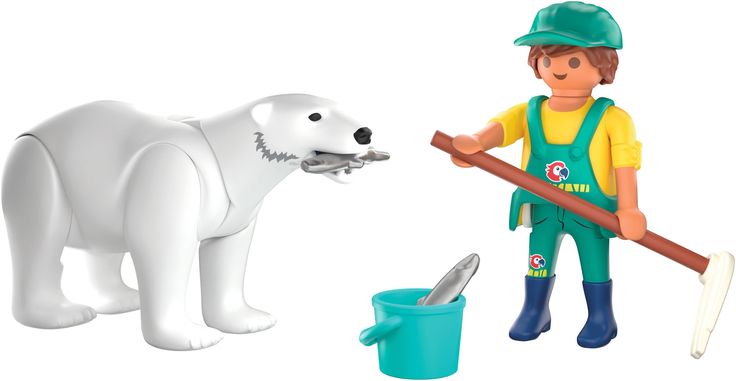 Playmobil® Jeu de construction »Zoo: Eisbär und Pfleger (72090), Animals & Friends« Made in Europe