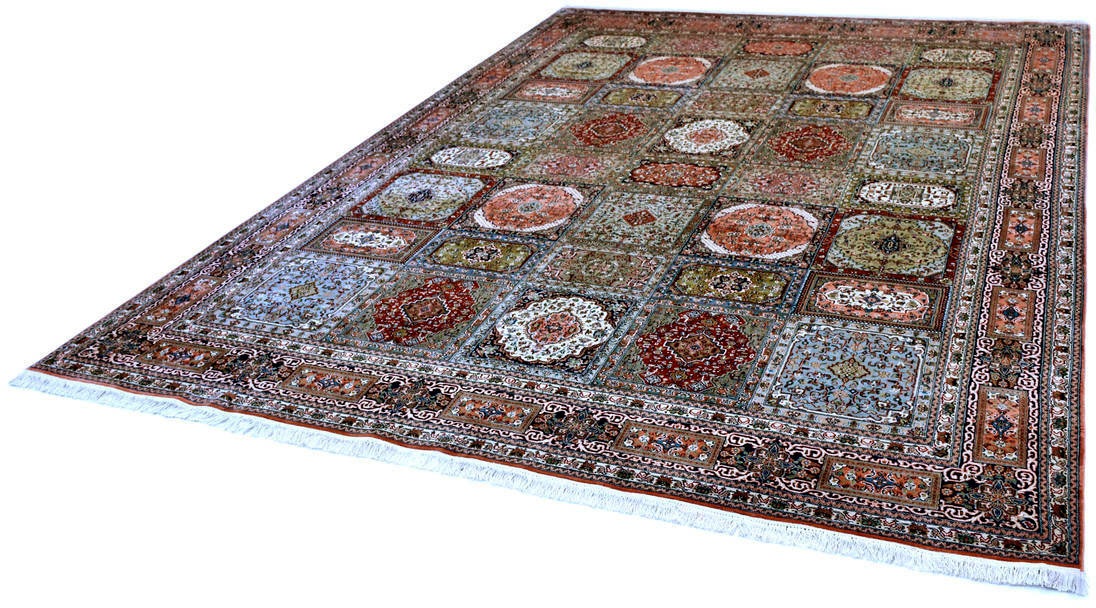 Image of Kayoom Seidenteppich »Boxes 2776«, rechteckig, 10 mm Höhe, Einzelstück mit Zertifikat, Wohnzimmer bei Ackermann Versand Schweiz