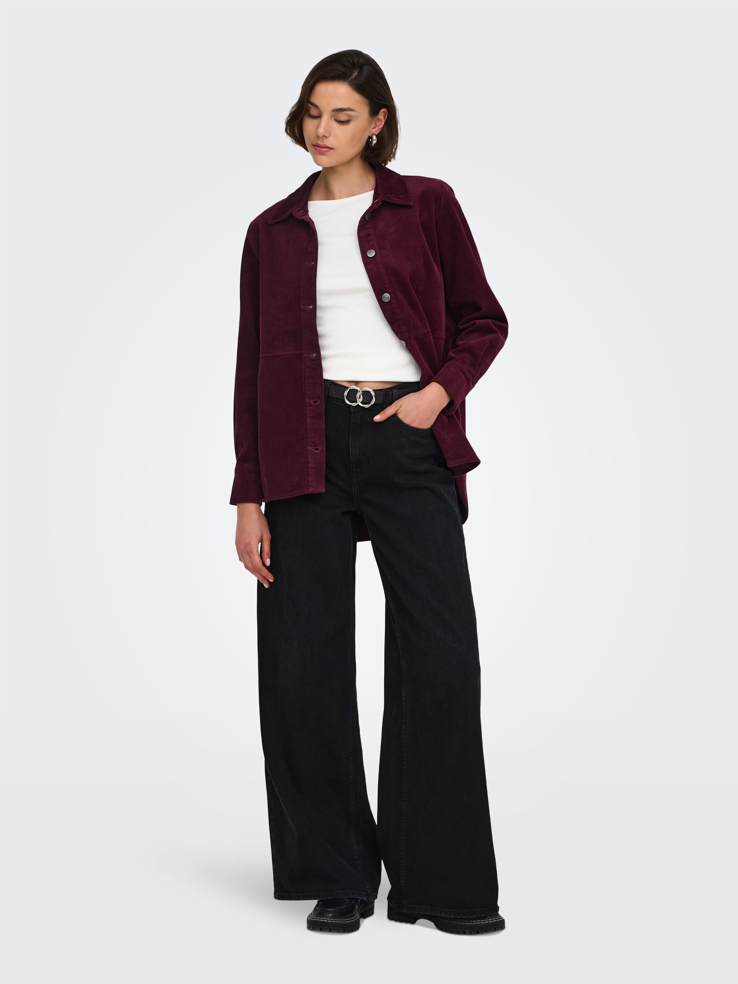 JDY Blouse chemise »JDYSHIRAZ L/S LONG SHIRT PNT NOOS« coton, coupe ample