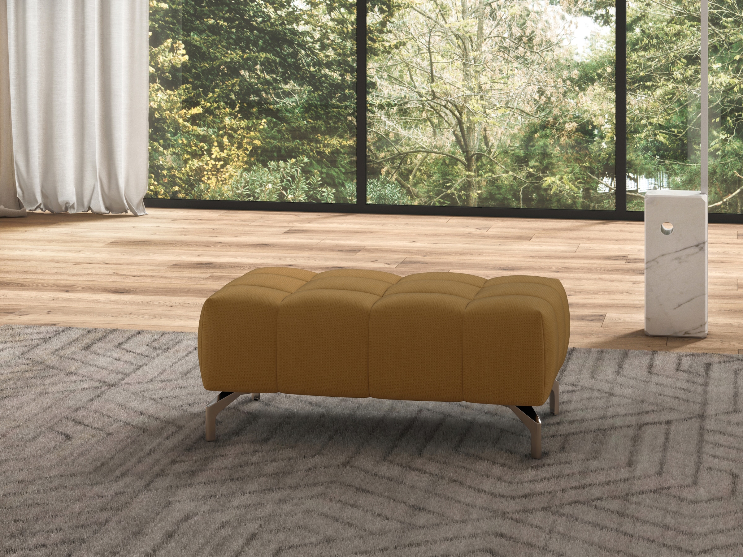 Image of sit&more Hocker "Cool" mit silberfarbenen Füssen