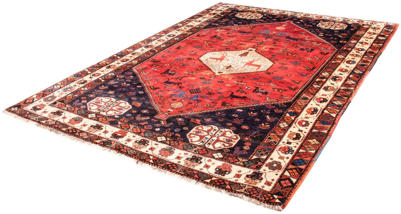 Wollteppich »Shiraz Medaillon Rosso scuro 300 x 205 cm«, rechteckig, Unikat mit...