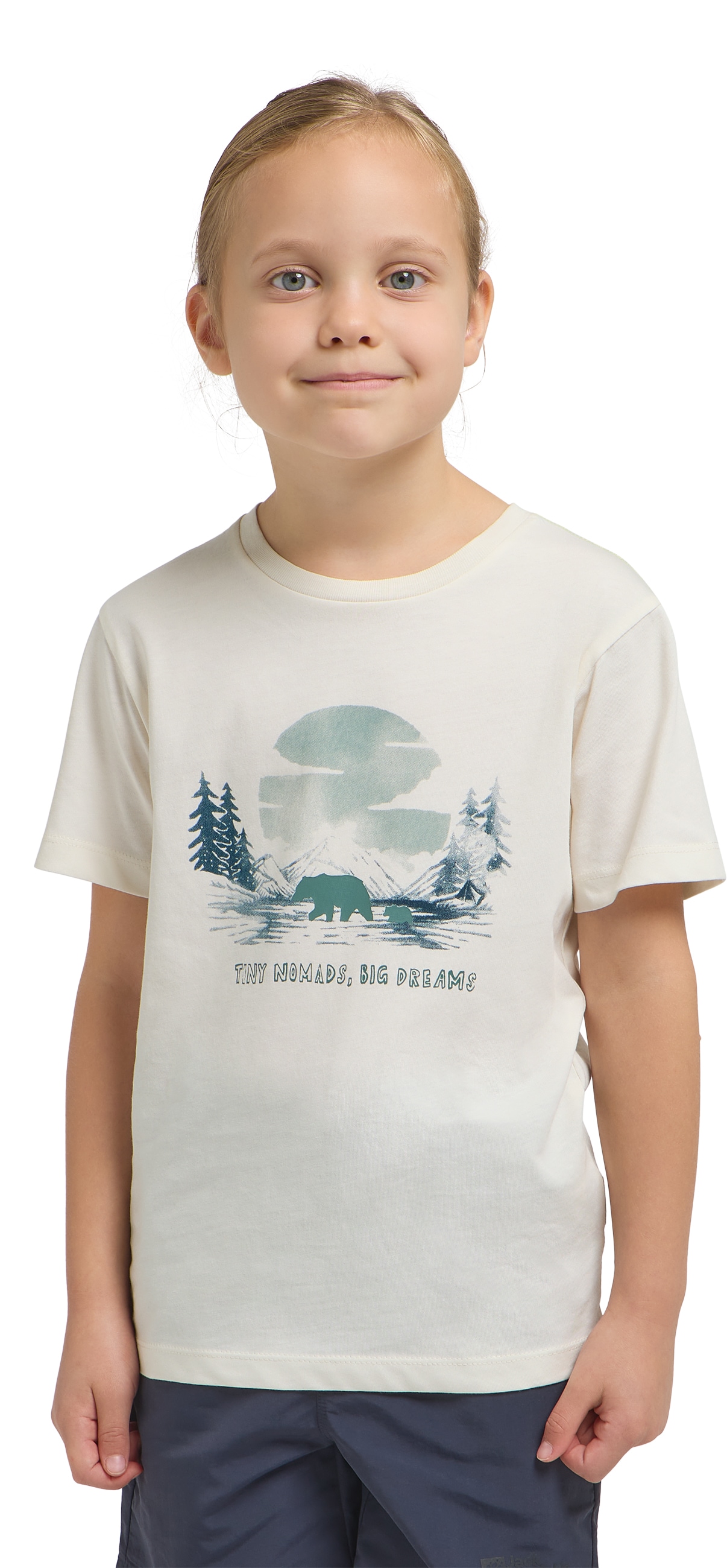 Image of Jack Wolfskin T-Shirt "GRAPHIC COTTON T KIDS" für Wandern und Trekking, atmungsaktiv, aus Baumwolle