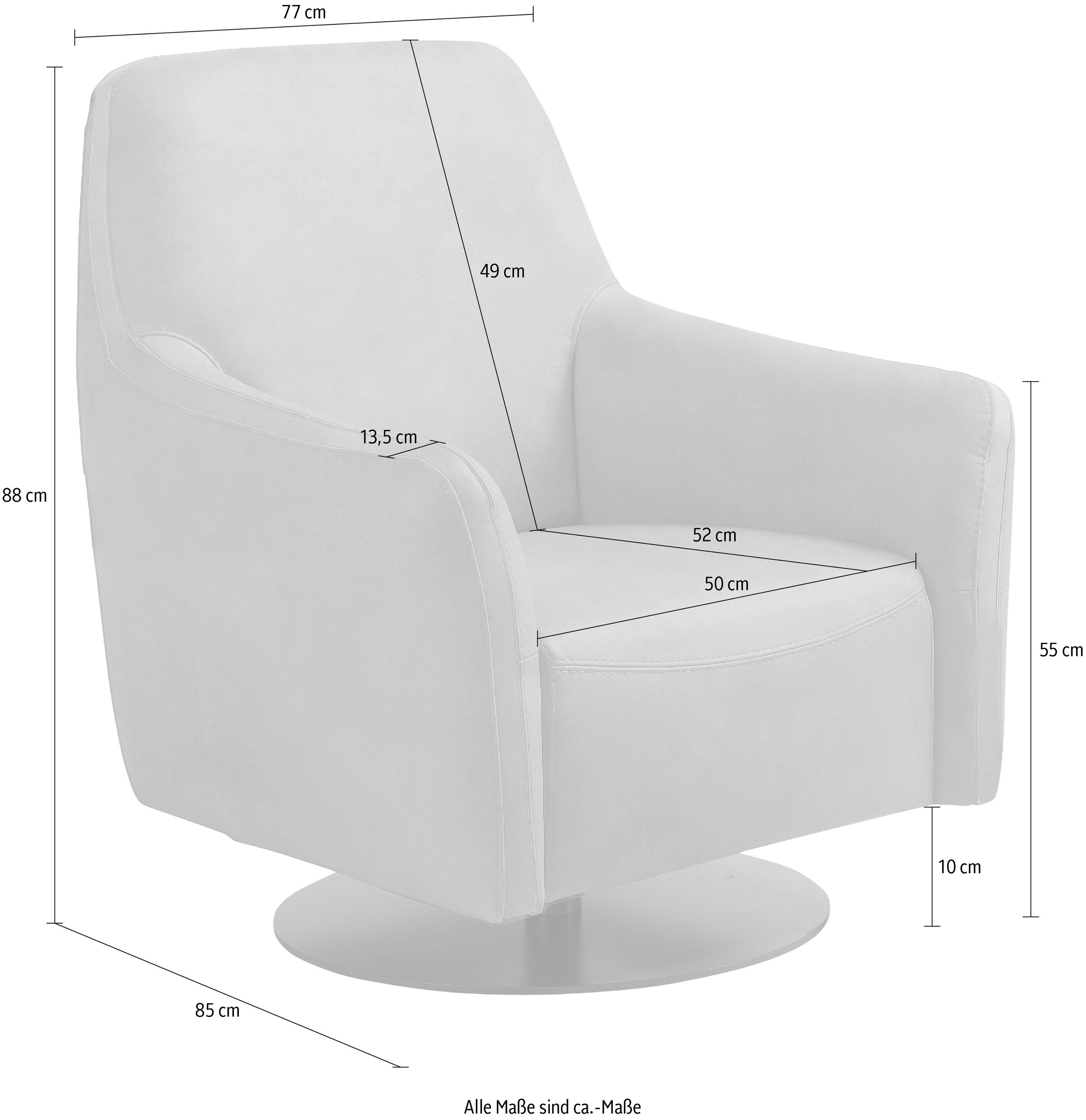 Egoitaliano Fauteuil »Felicity Drehsessel mit Wippfunktion, kompakt und bequem, Loungesessel« Solitärsessel drehbar mit Wipp-Funktion