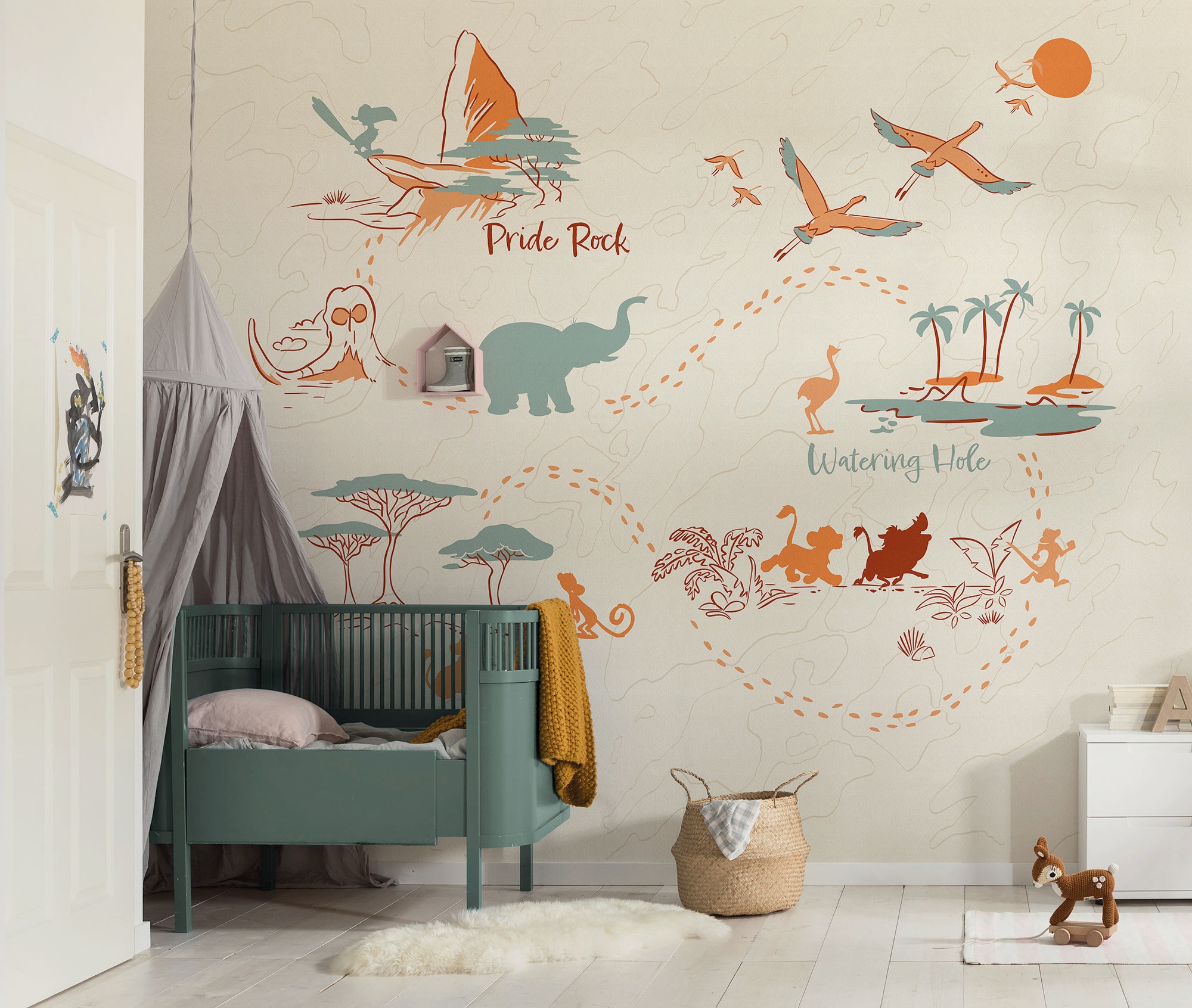 Image of Komar Kindertapete "Disney The Lion King Circle of Life" bedruckt glatt