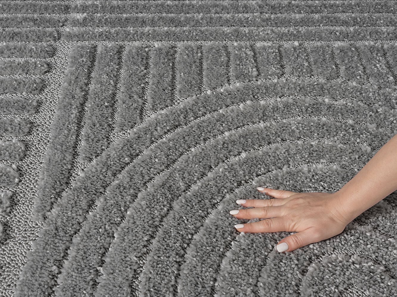 GOODproduct Teppich »Jonne, Boho-Design, Scandi, Designteppich« rechteckig 20 mm Höhe Hoch-Tief, 3D Optik, skandinavischer Stil, Wohnzimmer, Schlafzimmer