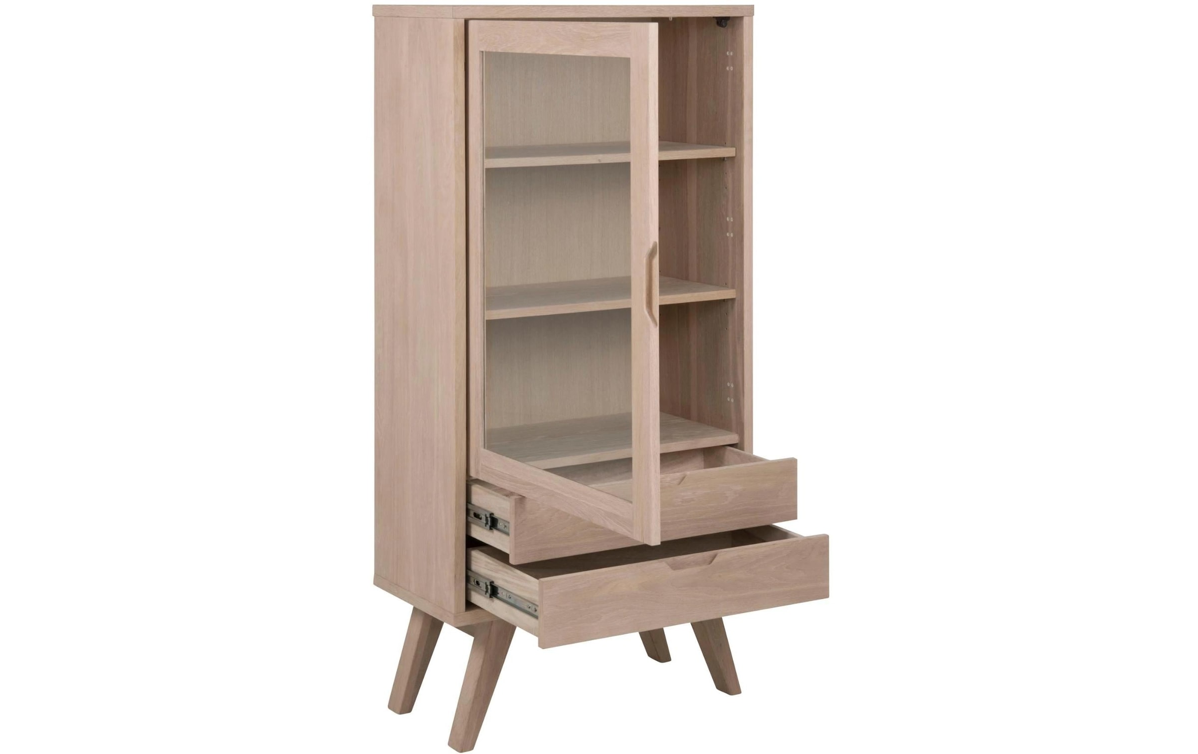 AC Design Vitrines »A-Line« Schrank, Glastür, 2 Einlegeböden, 2 Schubladen, in mehr Variationen
