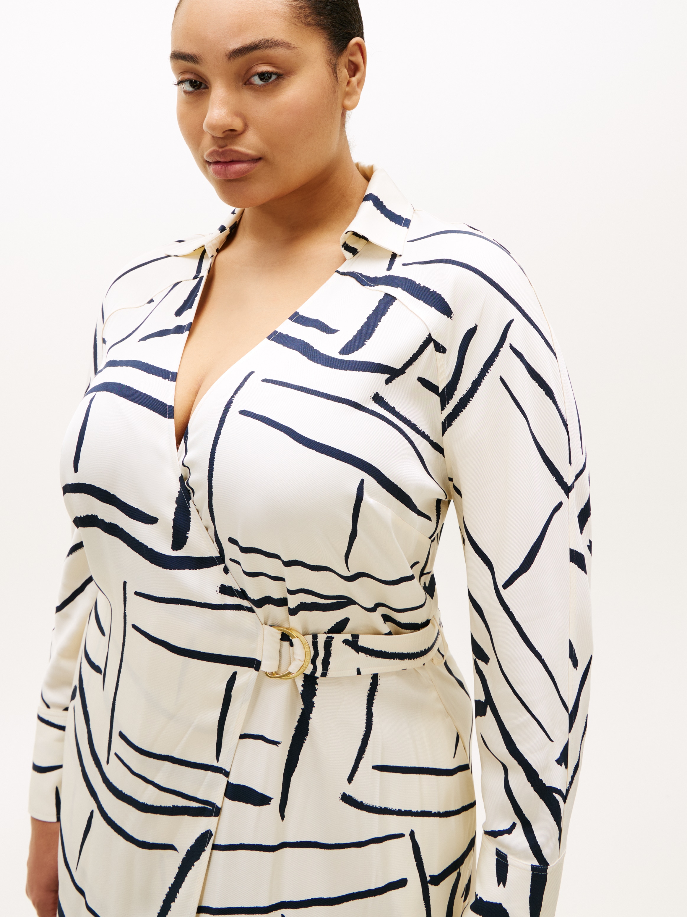 Tommy Hilfiger Curve Shirtkleid »CRV VIS TWILL MIDI SHIRT DRS LS« in grossen Grössen