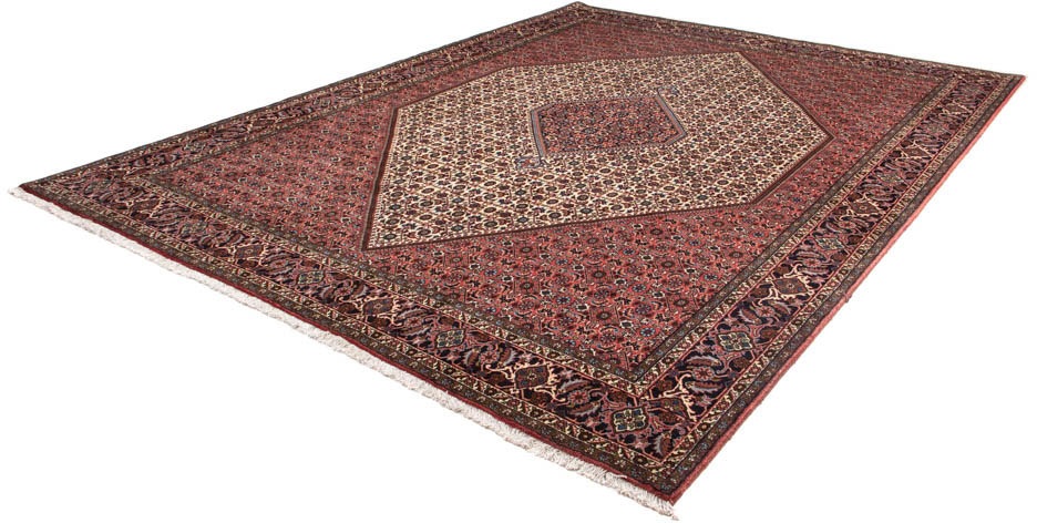 Image of morgenland Orientteppich »Perser - Bidjar - 343 x 252 cm - dunkelrot«, rechteckig, 15 mm Höhe, Wohnzimmer, Handgeknüpft, Einzelstück mit Zertifikat bei Ackermann Versand Schweiz