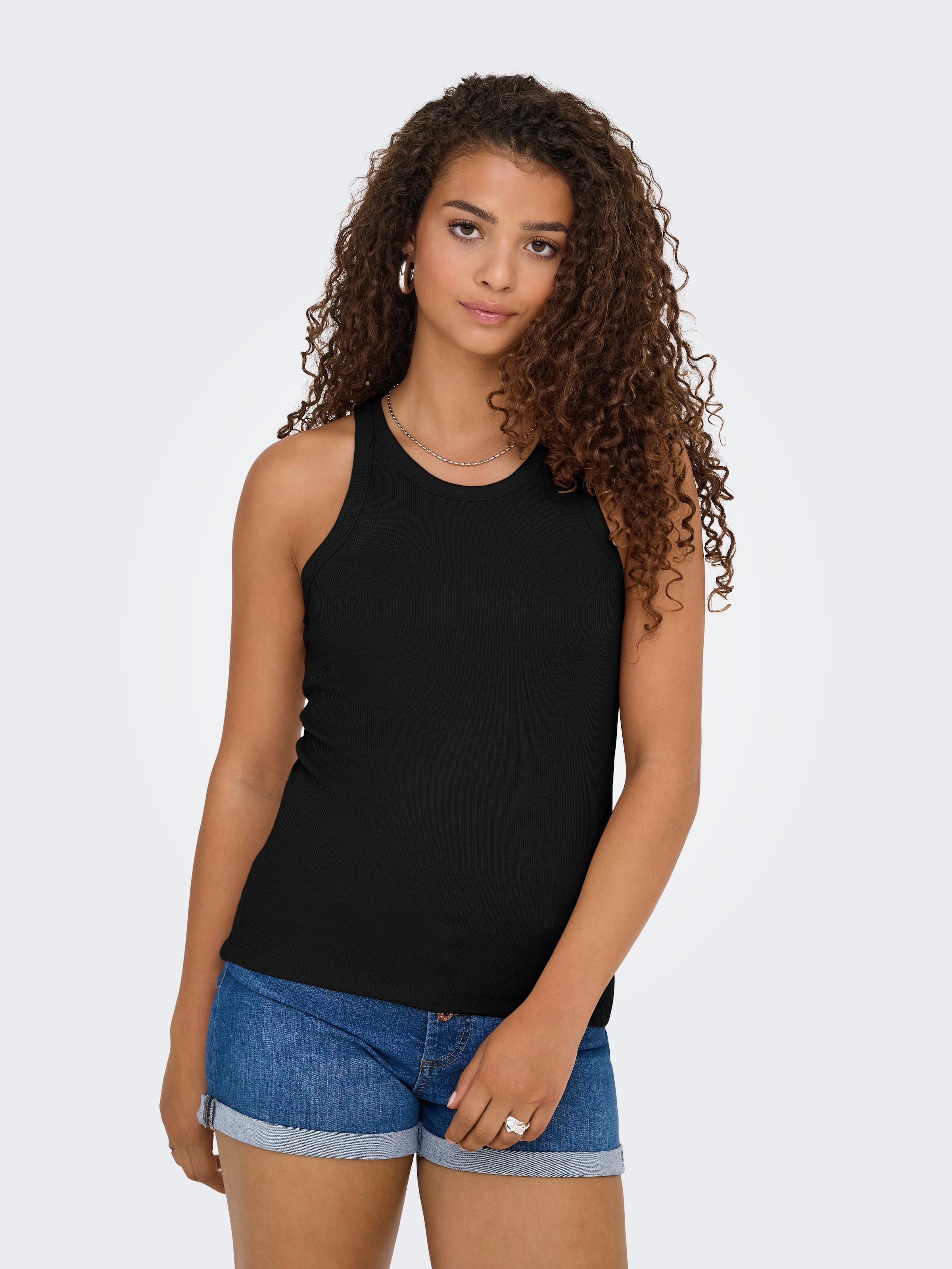 ONLY Débardeur »ONLLINDSAY TANK TOP 2 PACK« Paquet, 2 mélange de coton