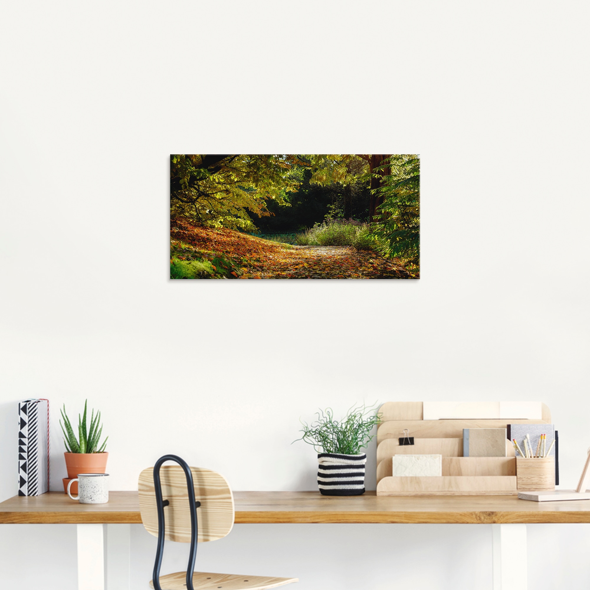 Artland Glasbild »Herbstteppich«, Wald, (1 St.), in verschiedenen Grössen