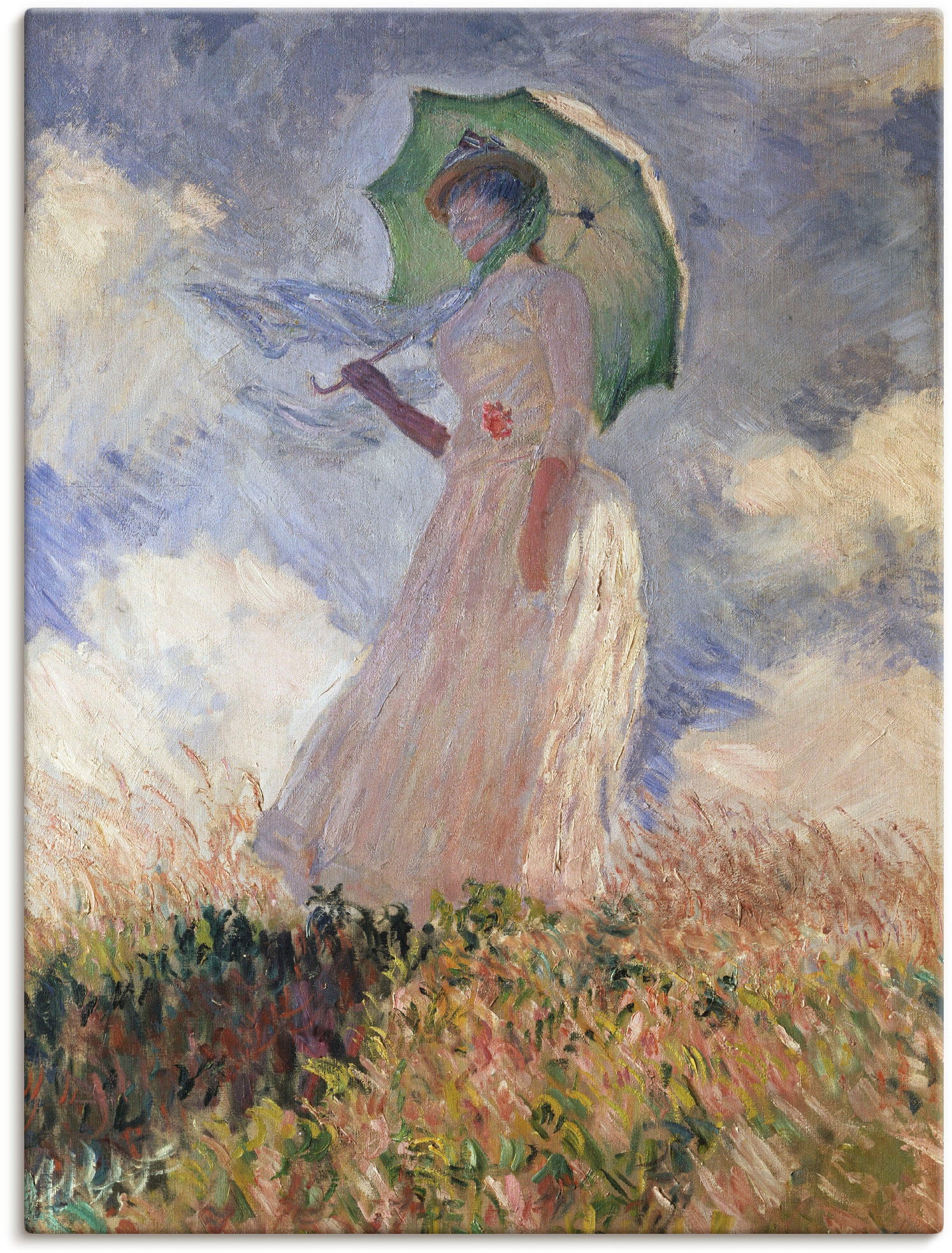 Artland Wandbild »Frau mit Sonnenschirm, Suzanne Hoschedé«, Frau, (1 St.), als Leinwandbild, Poster in verschied. Grössen