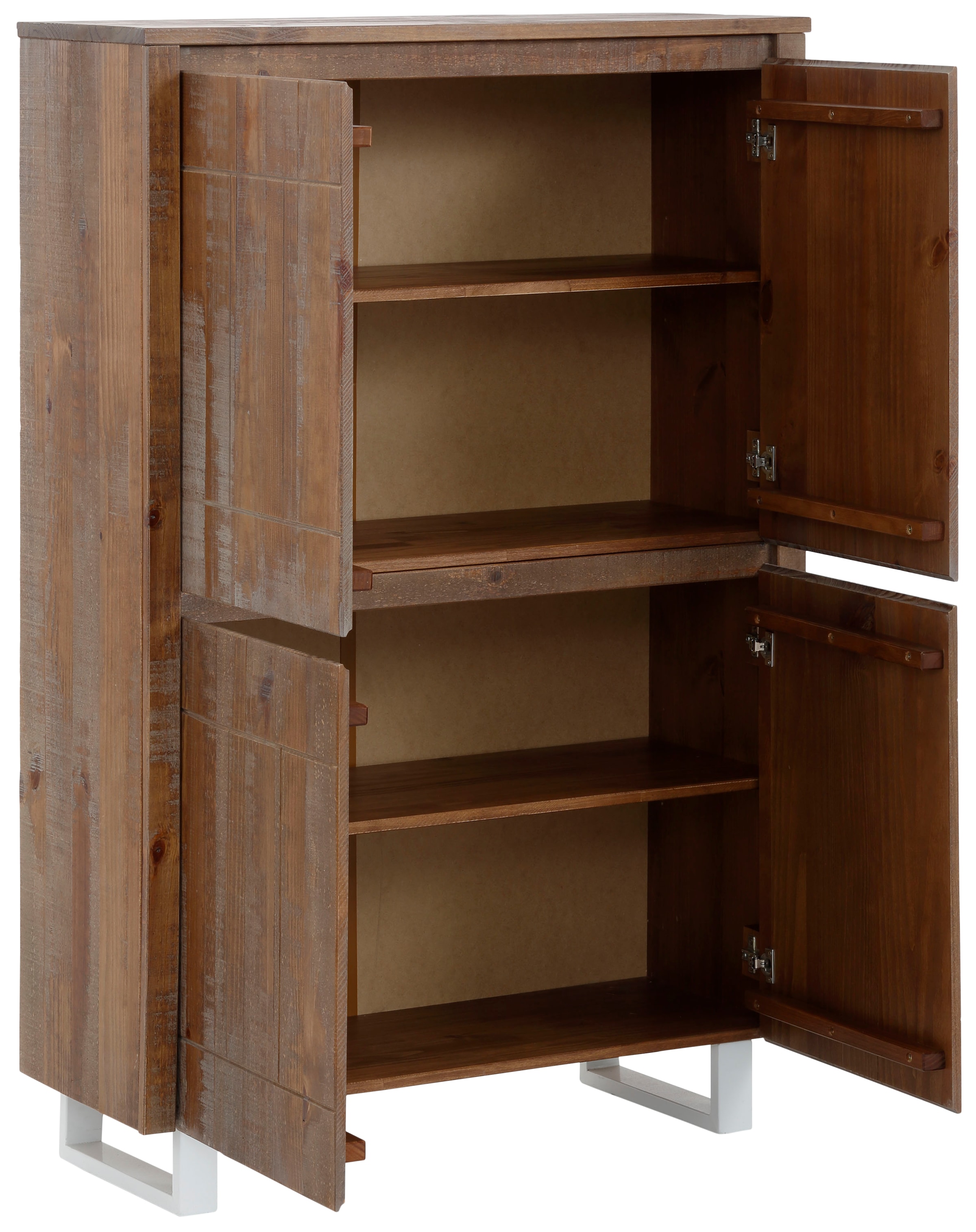 Home affaire Highboard »Lagos«, Stauraumschrank aus massivem Kiefernholz, Breite 90 cm
