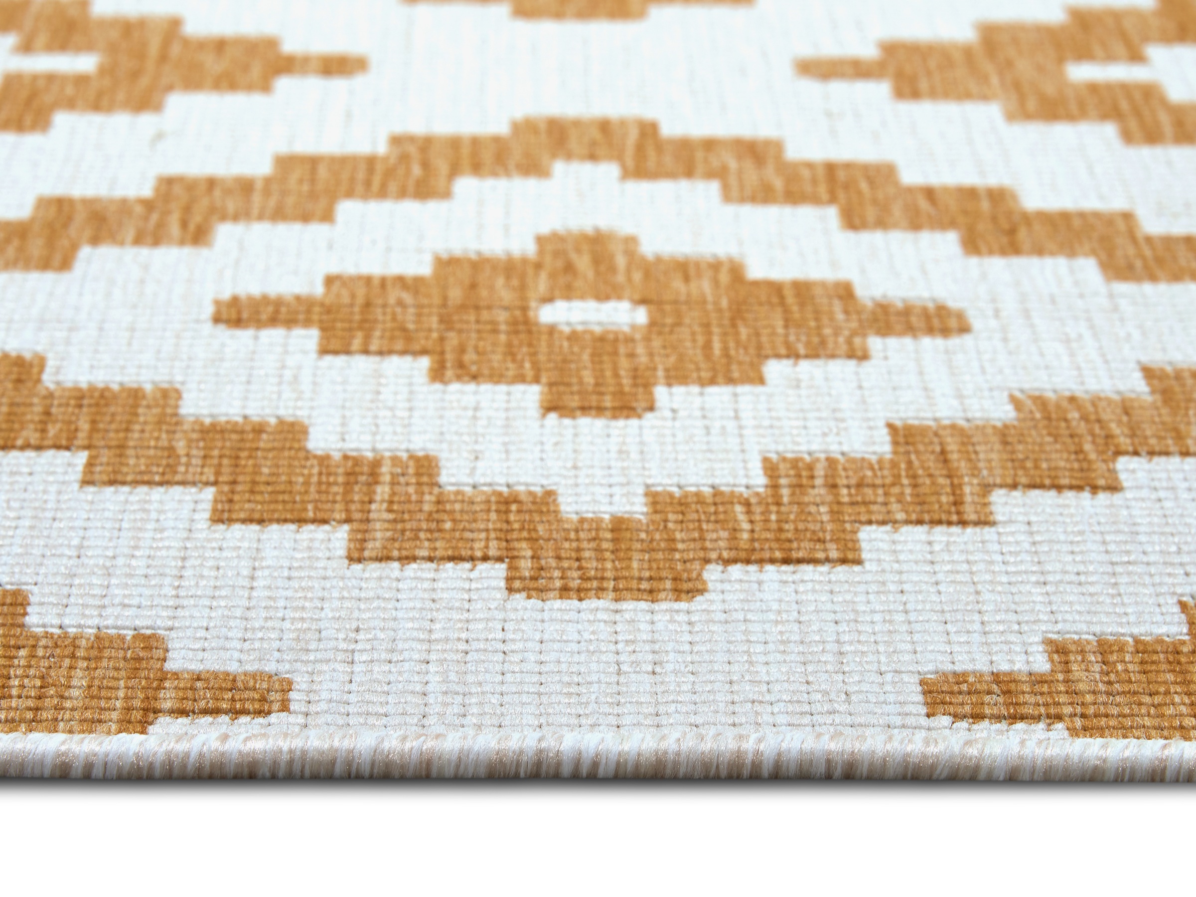 NORTHRUGS Teppich »Malta Wendeteppich«, rechteckig, 5 mm Höhe, In-& Outdoor, Wetterfest, Balkon, Terrasse, Raute, Läufer, Wohnzimmer