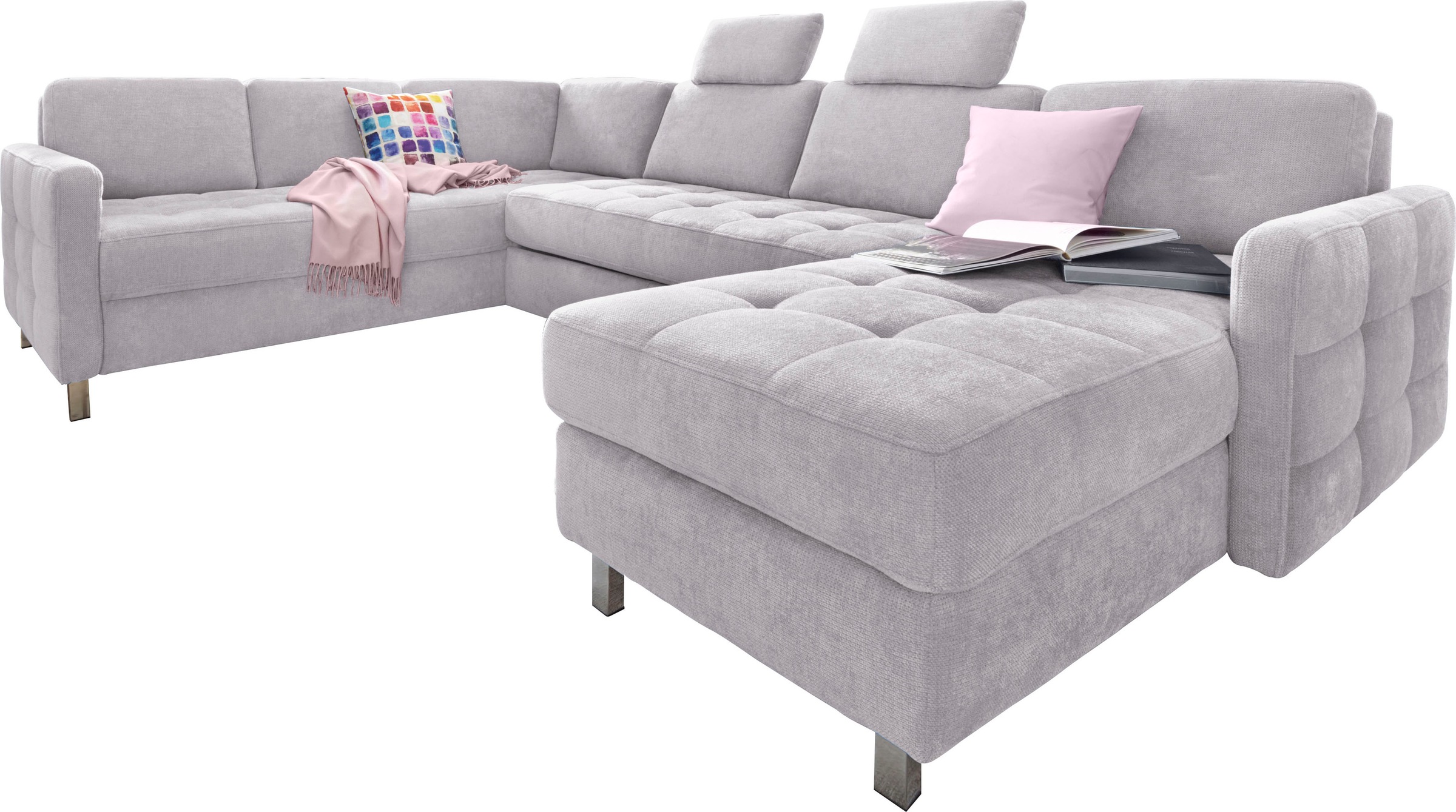 sit&more Wohnlandschaft Pablo U-Form, wahlweise mit Bettfunktion und Bettkasten