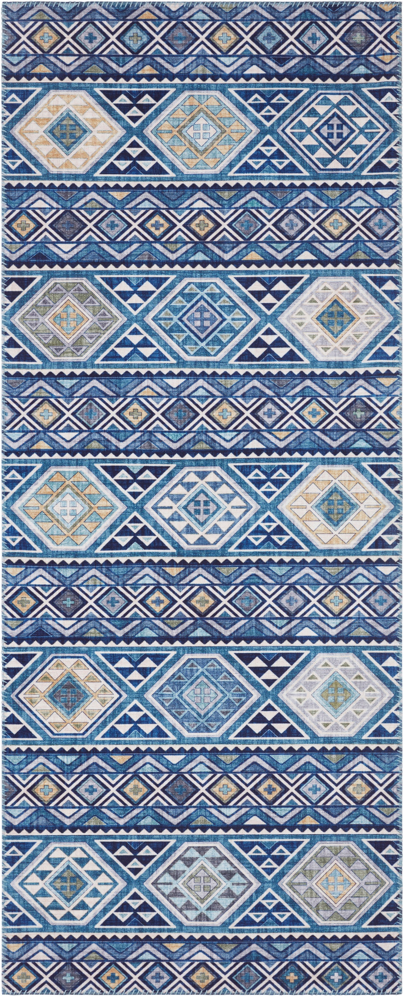 Image of ELLE DECORATION Läufer »Anatolian«, rechteckig, 5 mm Höhe, Orient Optik, Vintage Design, Wohnzimmer, Schlafzimmer, Robust, Pflegeleicht, gekettelt, kräftige Farben bei Ackermann Versand Schweiz