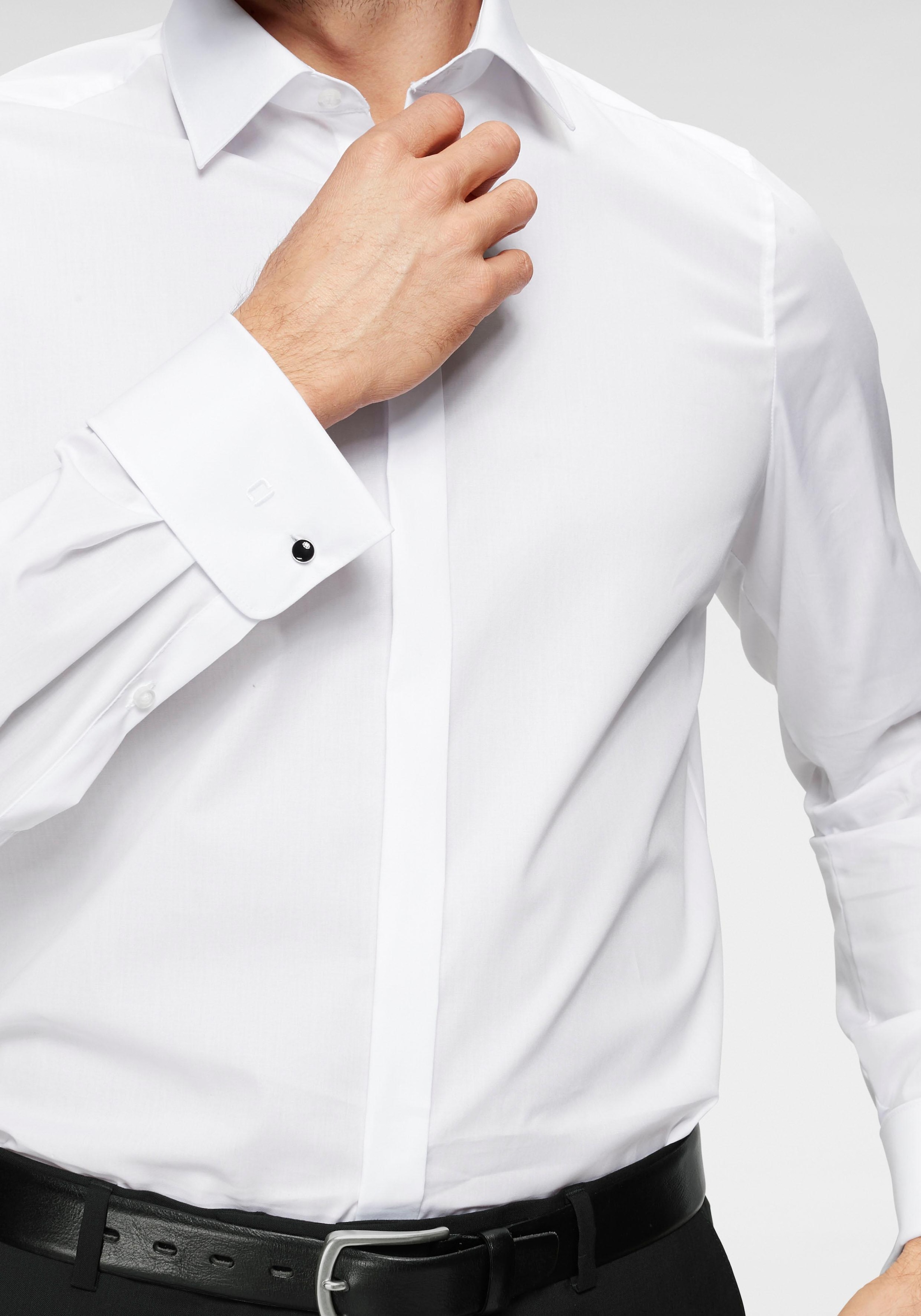 OLYMP Smokinghemd »Level Five body fit« Umschlagmanschetten,verdeckte Knopfleiste