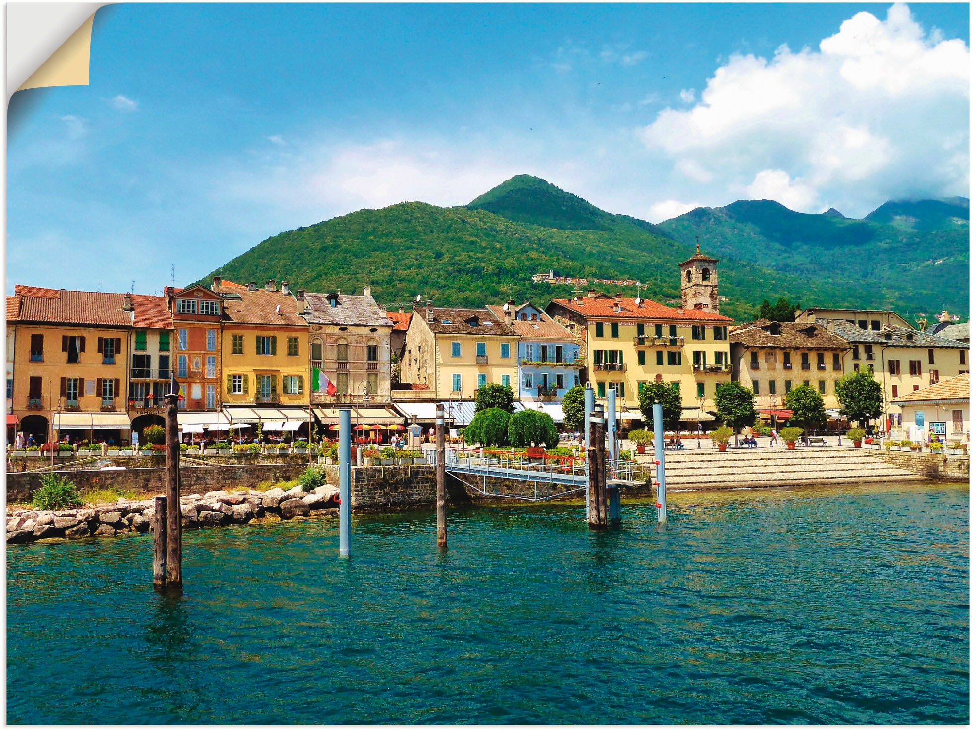 Image of Artland Wandbild »Cannobio am Lago Maggiore«, Gewässer, (1 St.), in vielen Grössen & Produktarten -Leinwandbild, Poster, Wandaufkleber / Wandtattoo auch für Badezimmer geeignet bei Ackermann Versand Schweiz