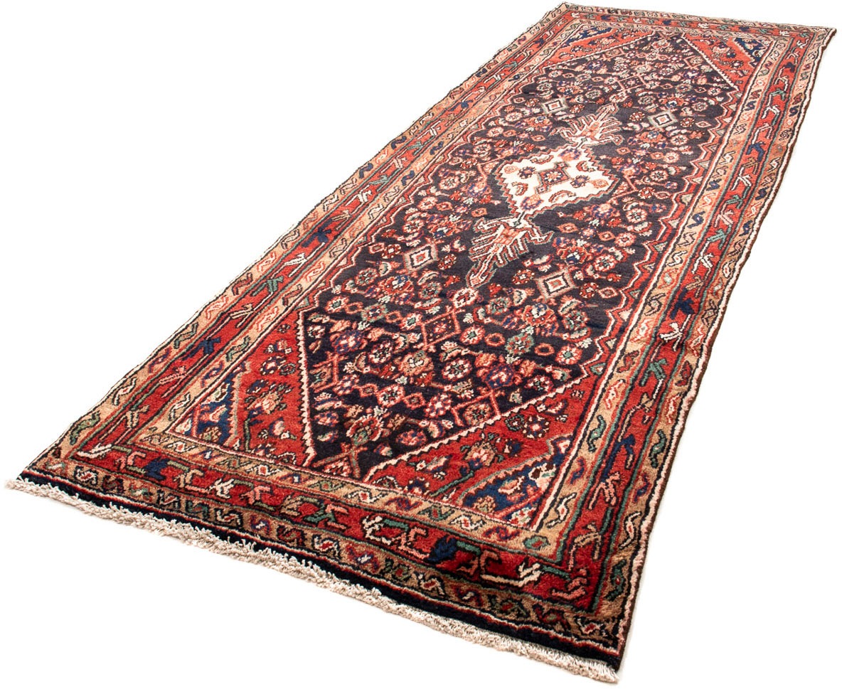 Image of morgenland Orientteppich »Perser - Nomadic - 301 x 111 cm - dunkelblau«, rechteckig, 10 mm Höhe, Wohnzimmer, Handgeknüpft, Einzelstück mit Zertifikat bei Ackermann Versand Schweiz