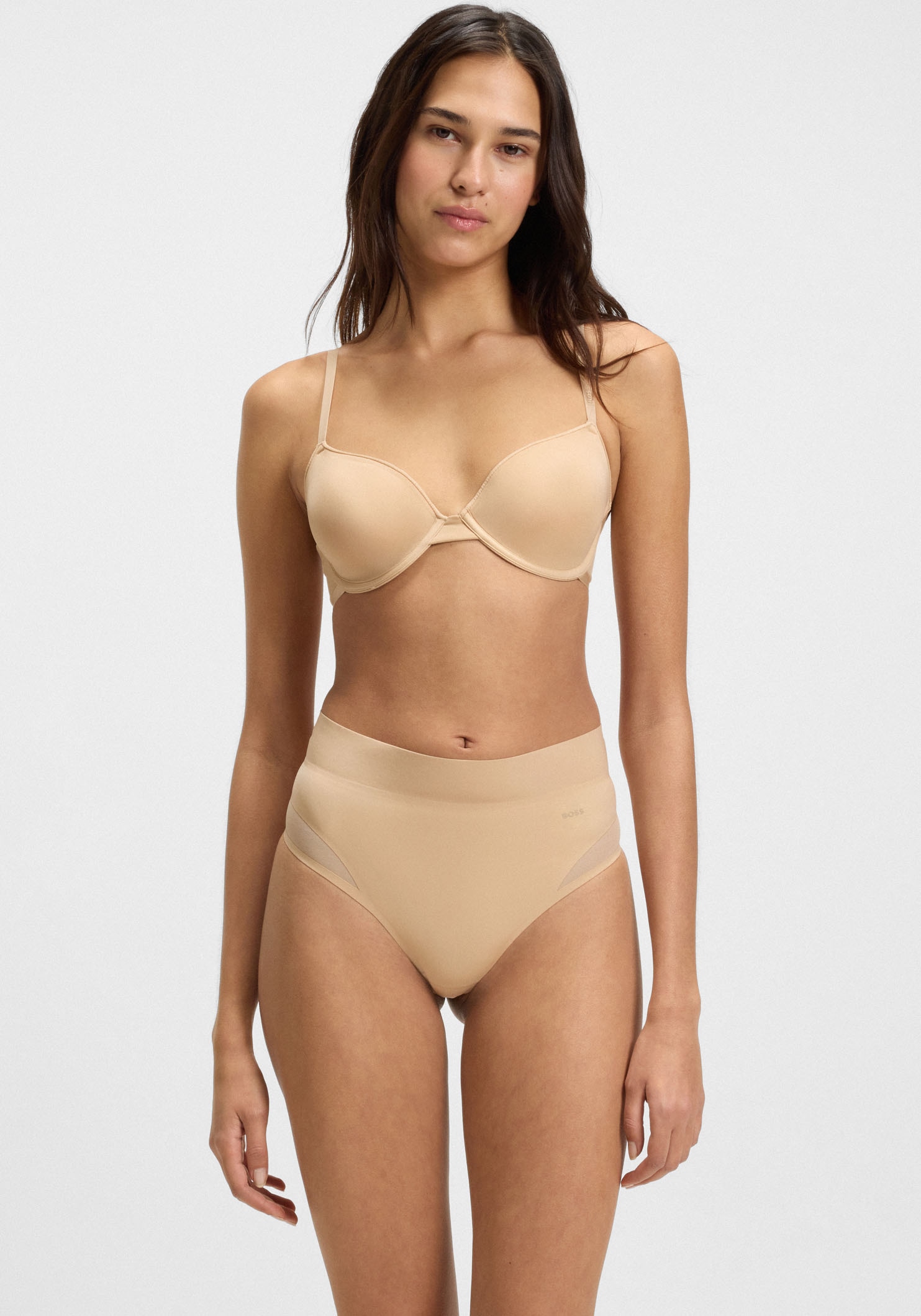 Image of BOSS Formstring "High Waist Shapewear THONG B.BODY" mit Meshdetails, hoher Bund
