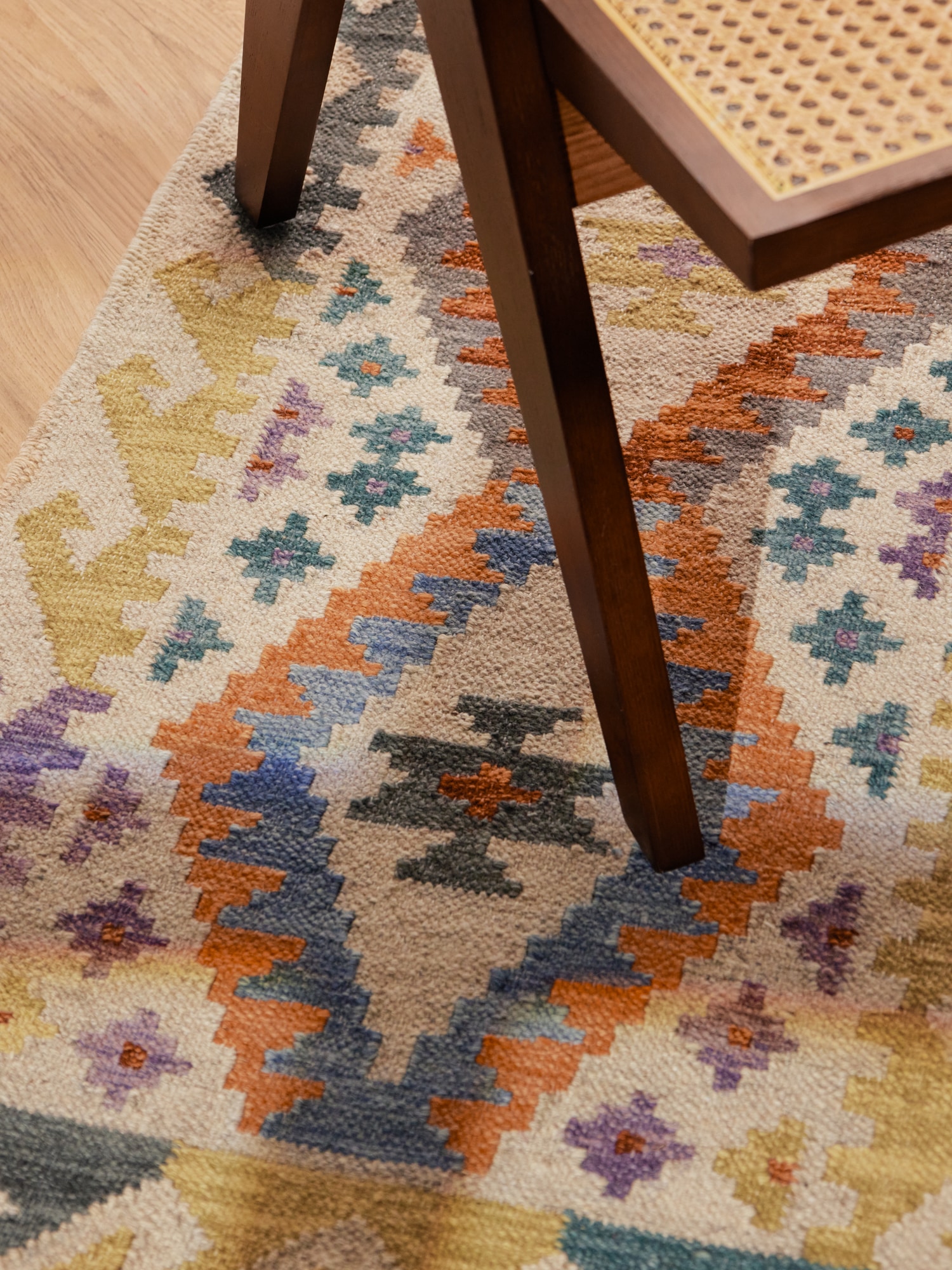 HANSE Home Tapis »Kelim Oasis« Rectangulaire 3 mm Höhe Wolle, Baumwolle, Natur, Handgewebt, orientalisch, Boho, traditionell