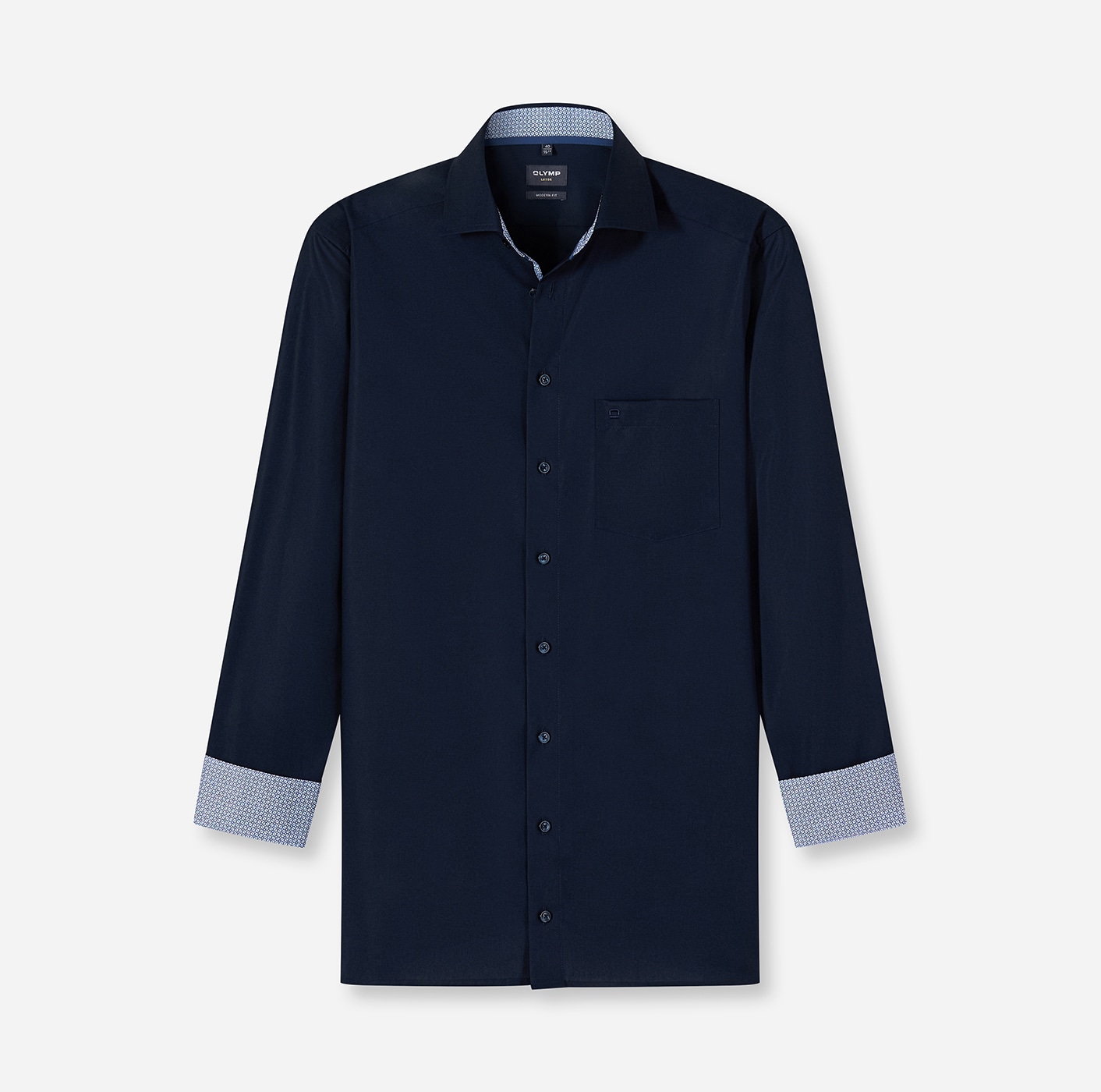 OLYMP Langarmhemd »Luxor modern fit« modern fit, Global-Kentkragen, Businesshemd