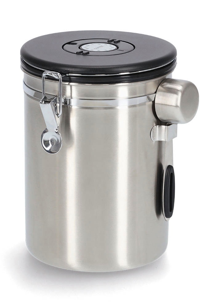 Image of Zeller Present Kaffeedose mit Datumsanzeige, Löffel