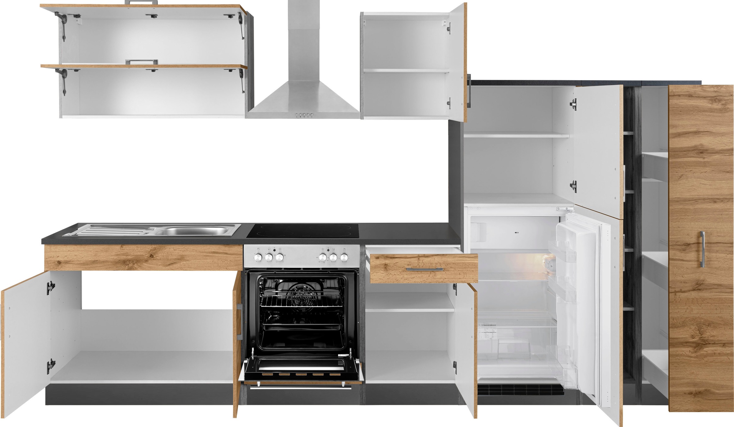 KOCHSTATION Kitchenette »KS-Colmar« sans appareils électriques, largeur 330 cm