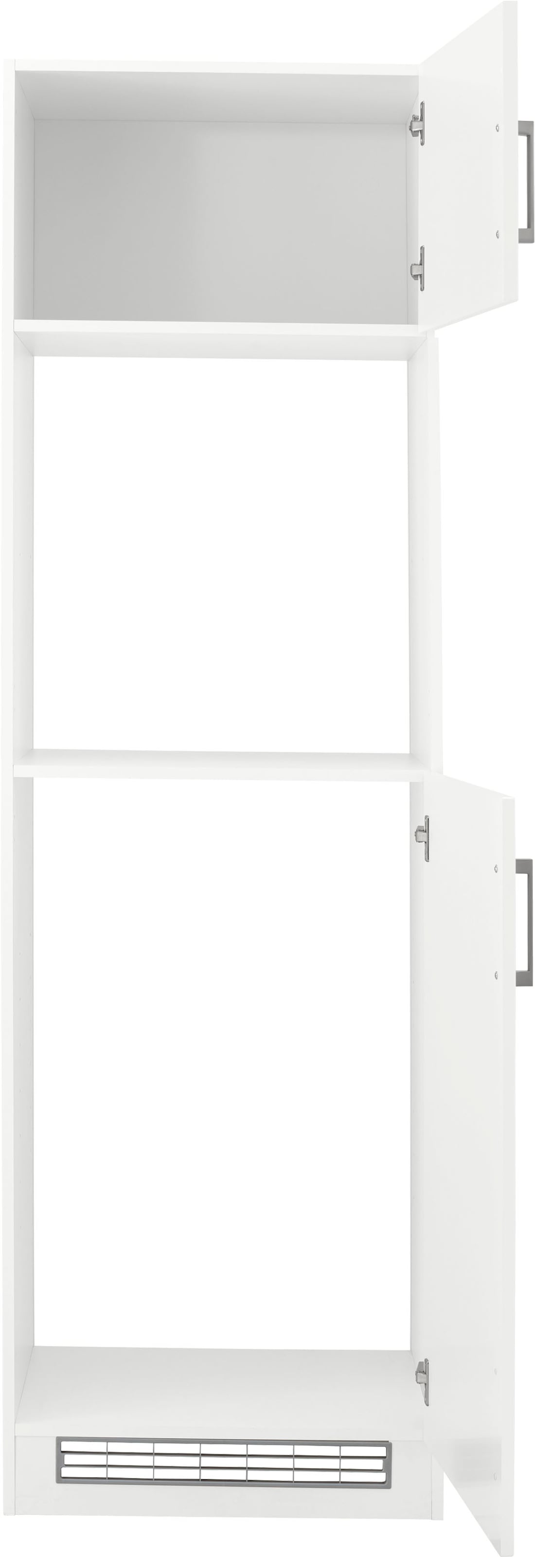 KOCHSTATION Backofen/Kühlumbauschrank »KS-Tinnum« 60 cm breit, 200 cm hoch, Metallgriffe, MDF Fronten, Nischenmass 88 cm