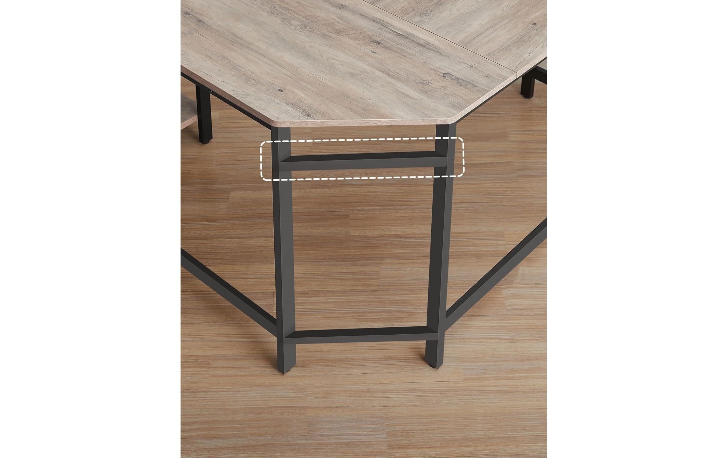 VASAGLE Bureau »Greige 138 cm«