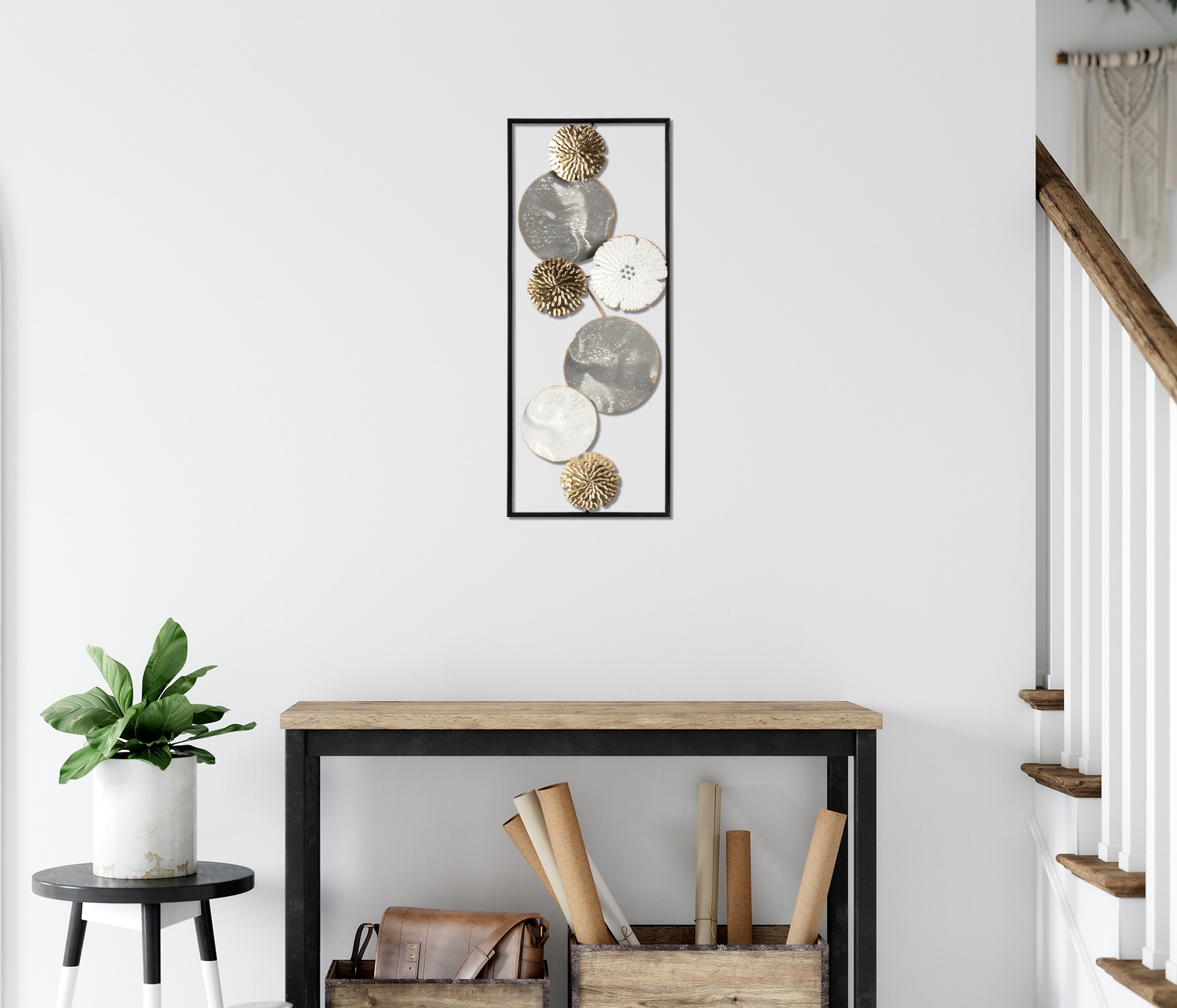 Bönninghoff Metallbild »ABSTRAKT 25x61 cm – Deko modern« Abstrakt | Abstrakte | Formen Wanddekoration