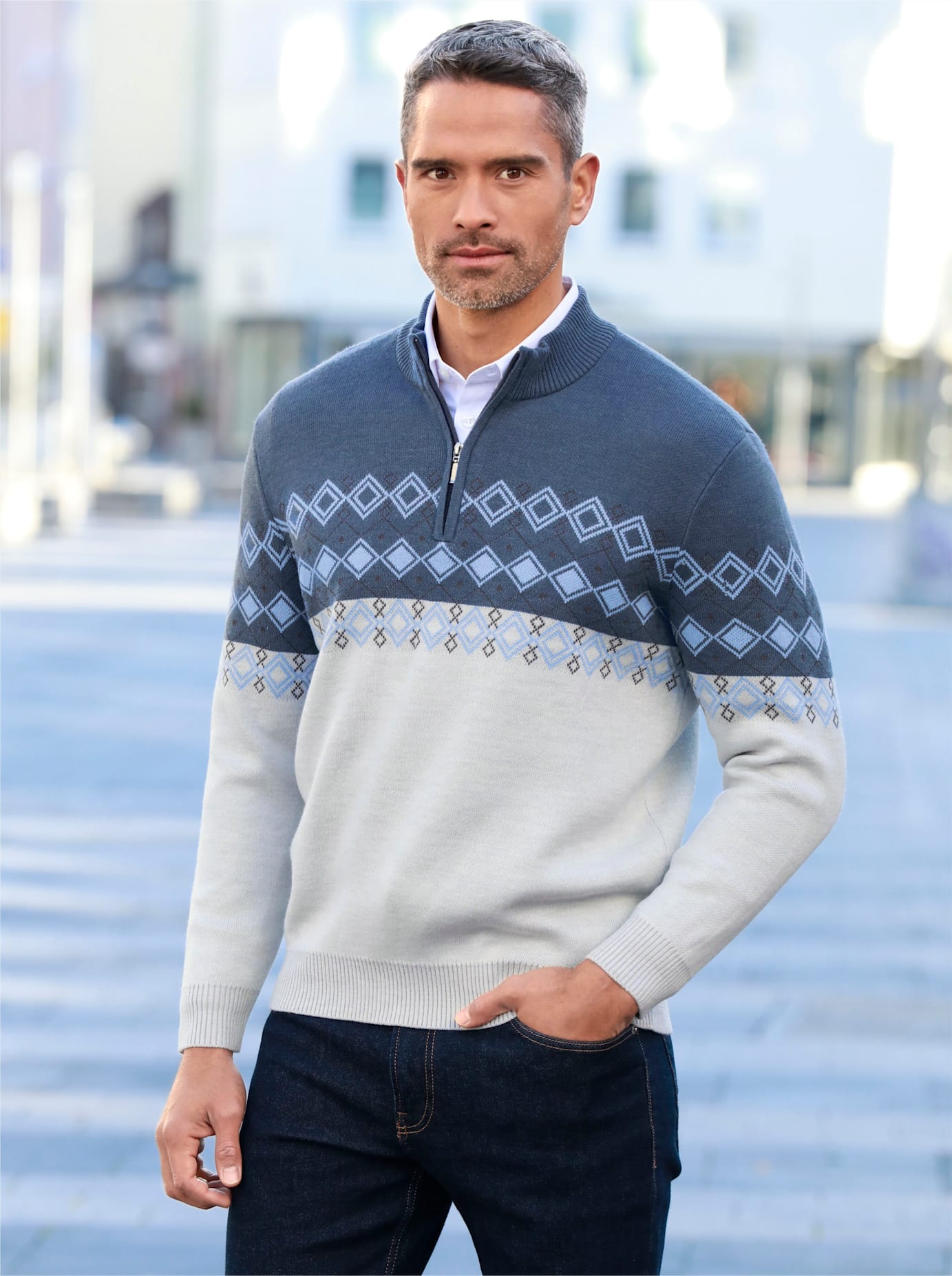 Classic Stehkragenpullover »Pullover«