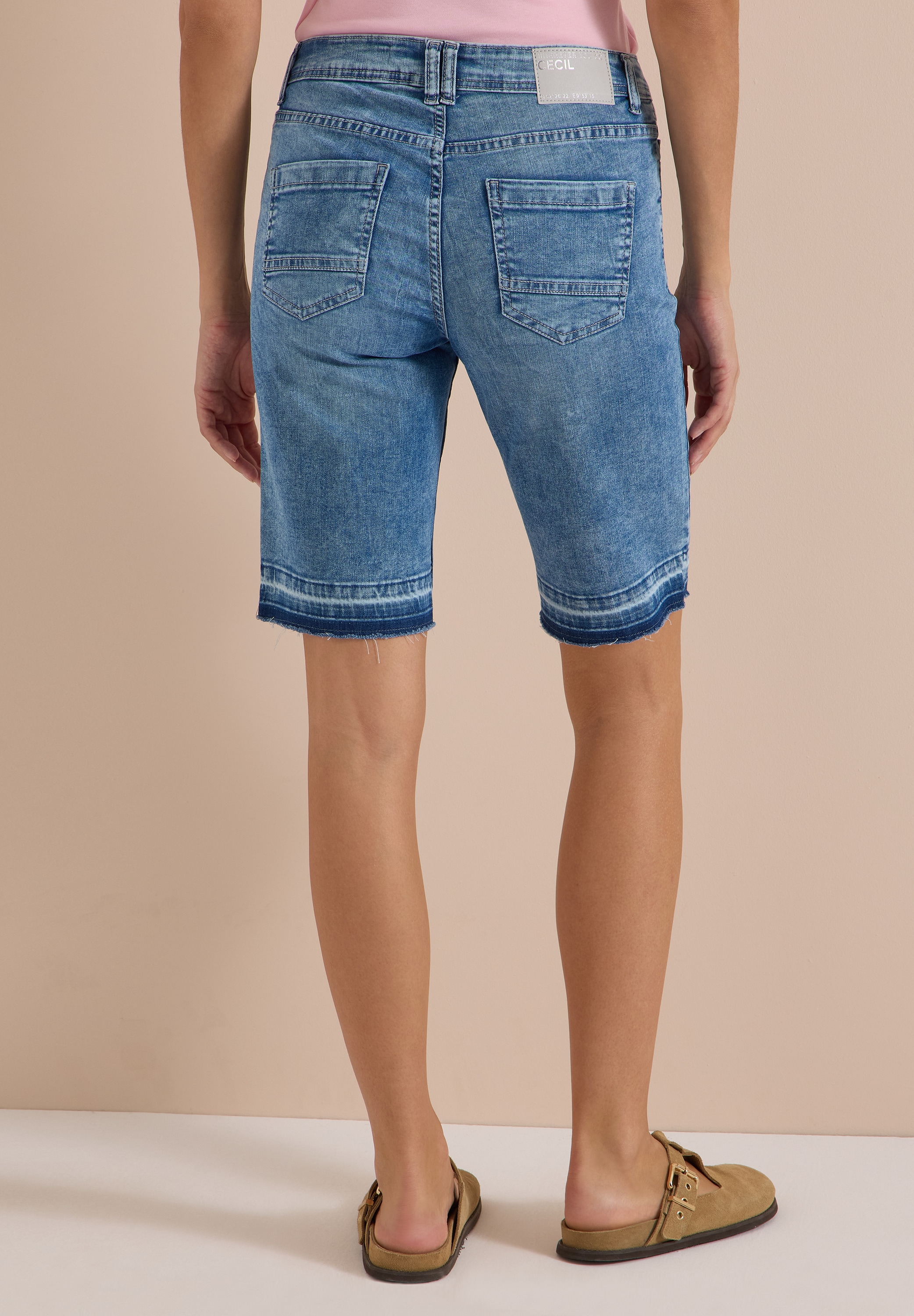 Cecil Bermuda »Style Neele«  Bermuda en jean d'été coupe ample / avec ourlet à la mode