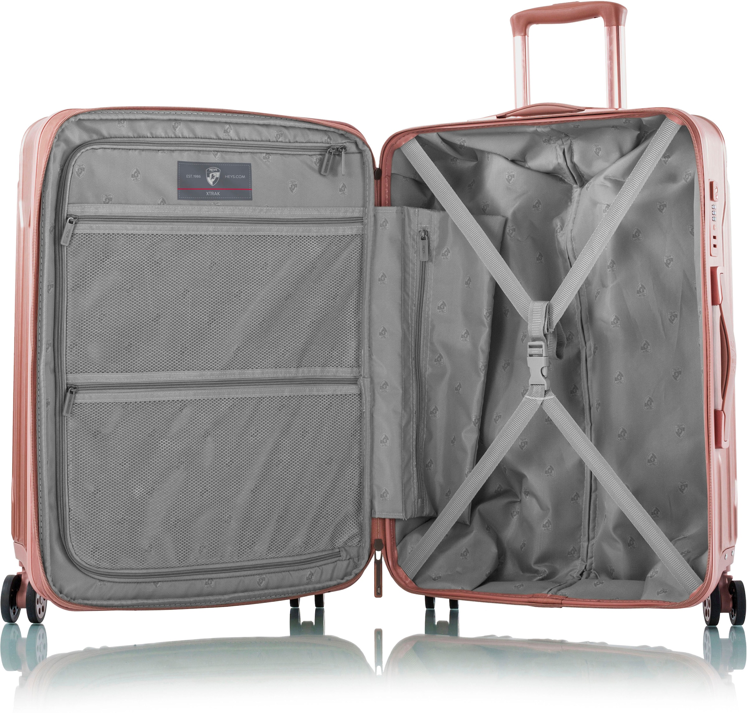 Heys Hartschalen-Trolley »Xtrak, in verschiedenen Farben und Grössen«, 4 Rollen, Heys x Joachim Llambi Handgepäck-Koffer TSA Schloss Volumenerweiterung