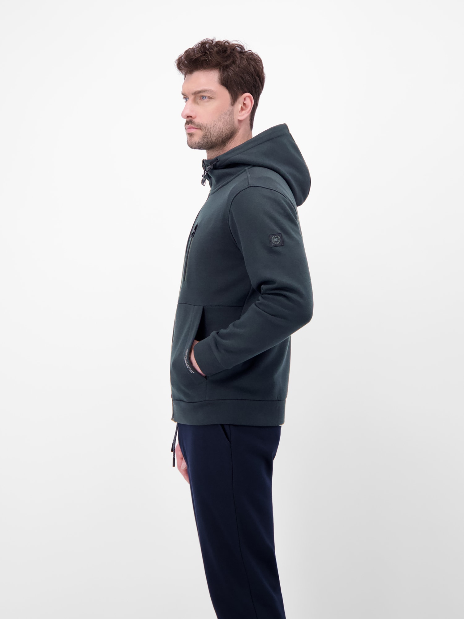 LERROS Sweat à capuche »Sweatjacke im Hoodie-Look aus Mischgewebe«
