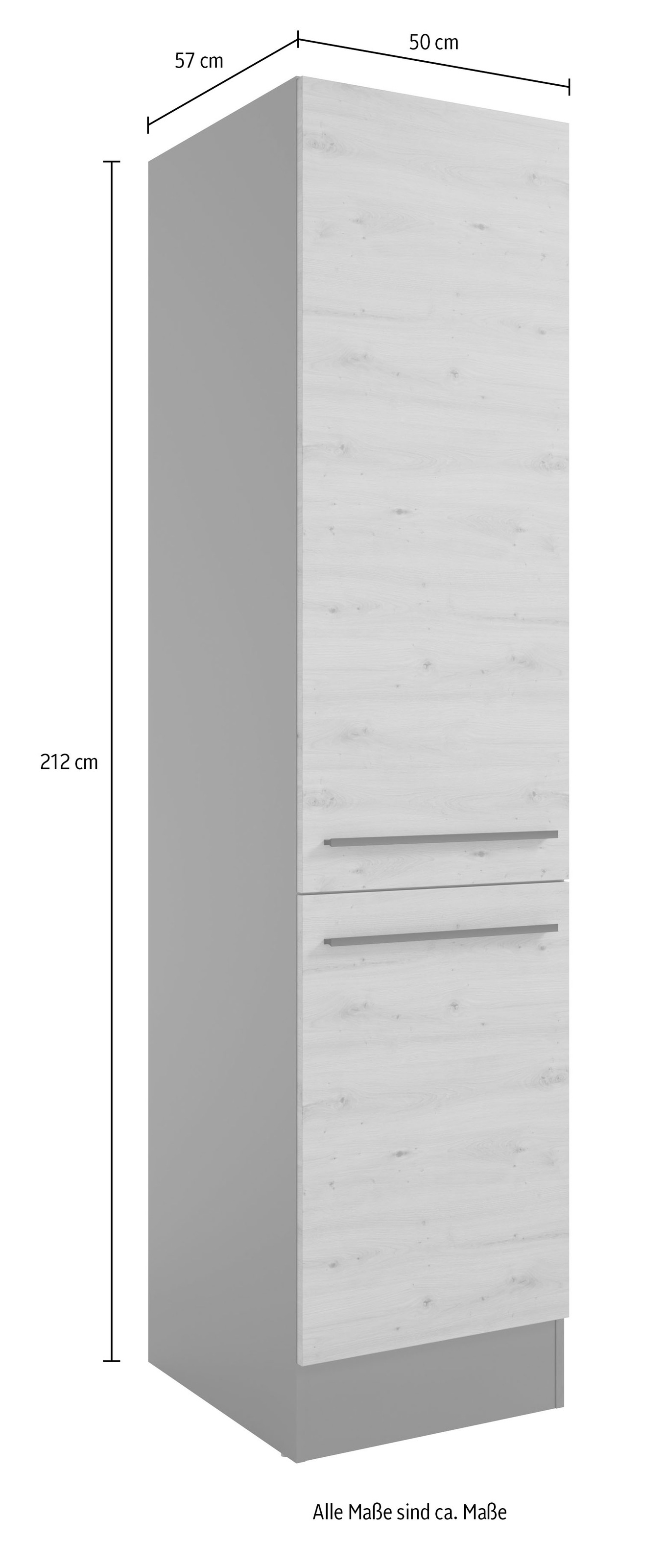 BASIC by Balculina Armoire à provisions »Jazz B/T/H 50x57x212cm« 1 cuis tlg. Largeur 50cm, revêtement mélaminé