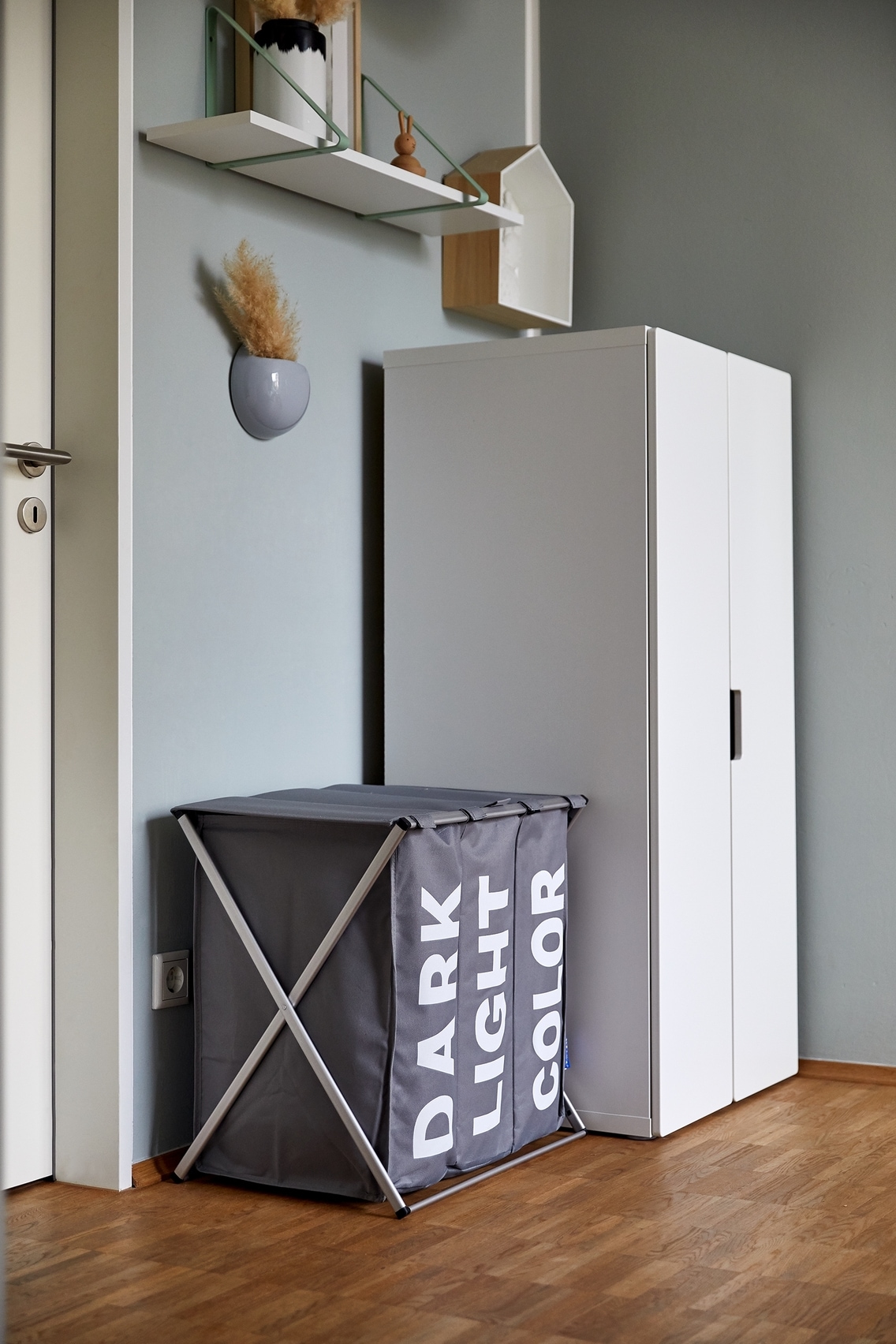 WENKO Wäschesortierer »Modell Trio Top«, abnehmbarer Wäschesammler mit Metallgestell, 3 Fächer, 118 L